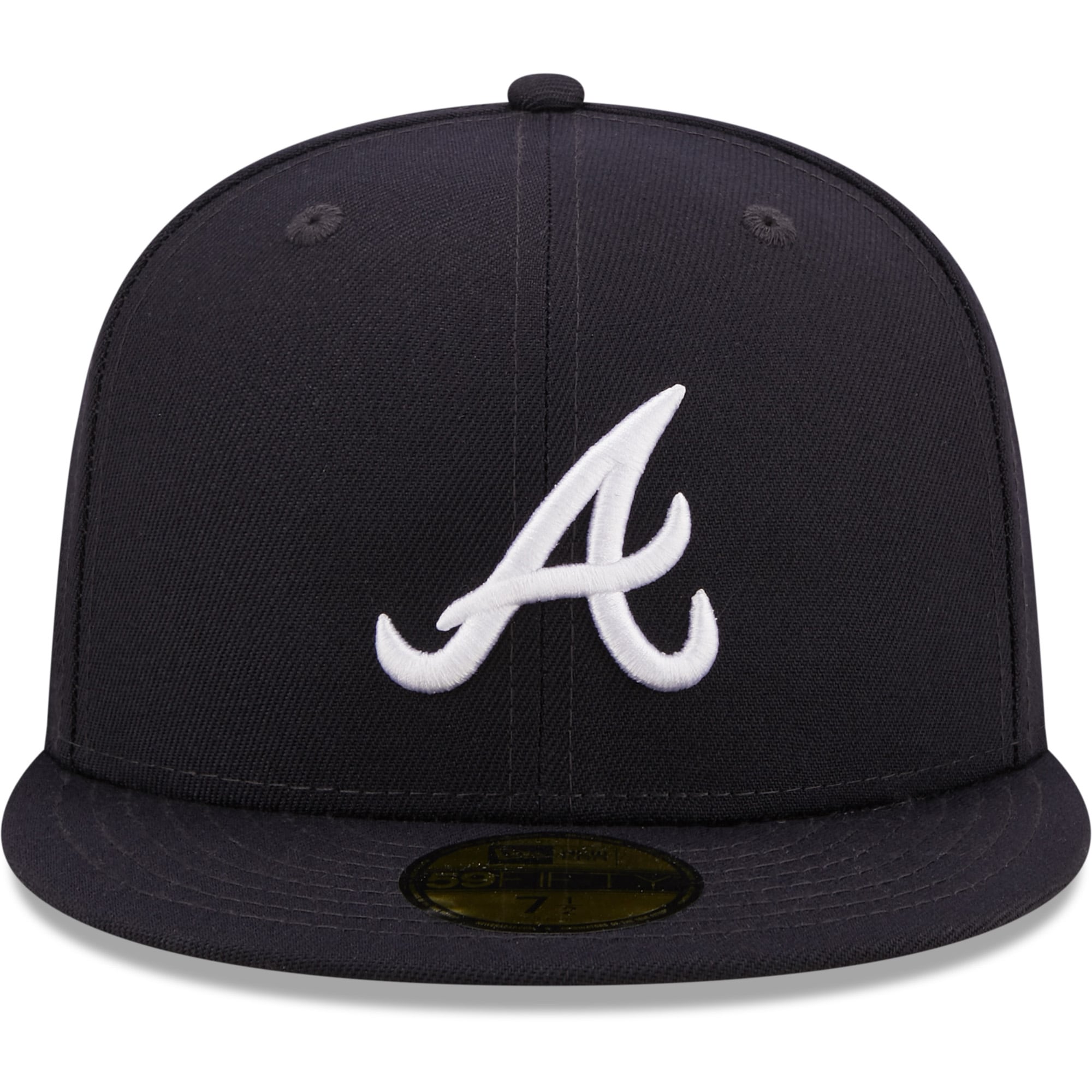 Men's New Era Navy Atlanta Braves Logo Side 59FIFTY - Fitted Hat