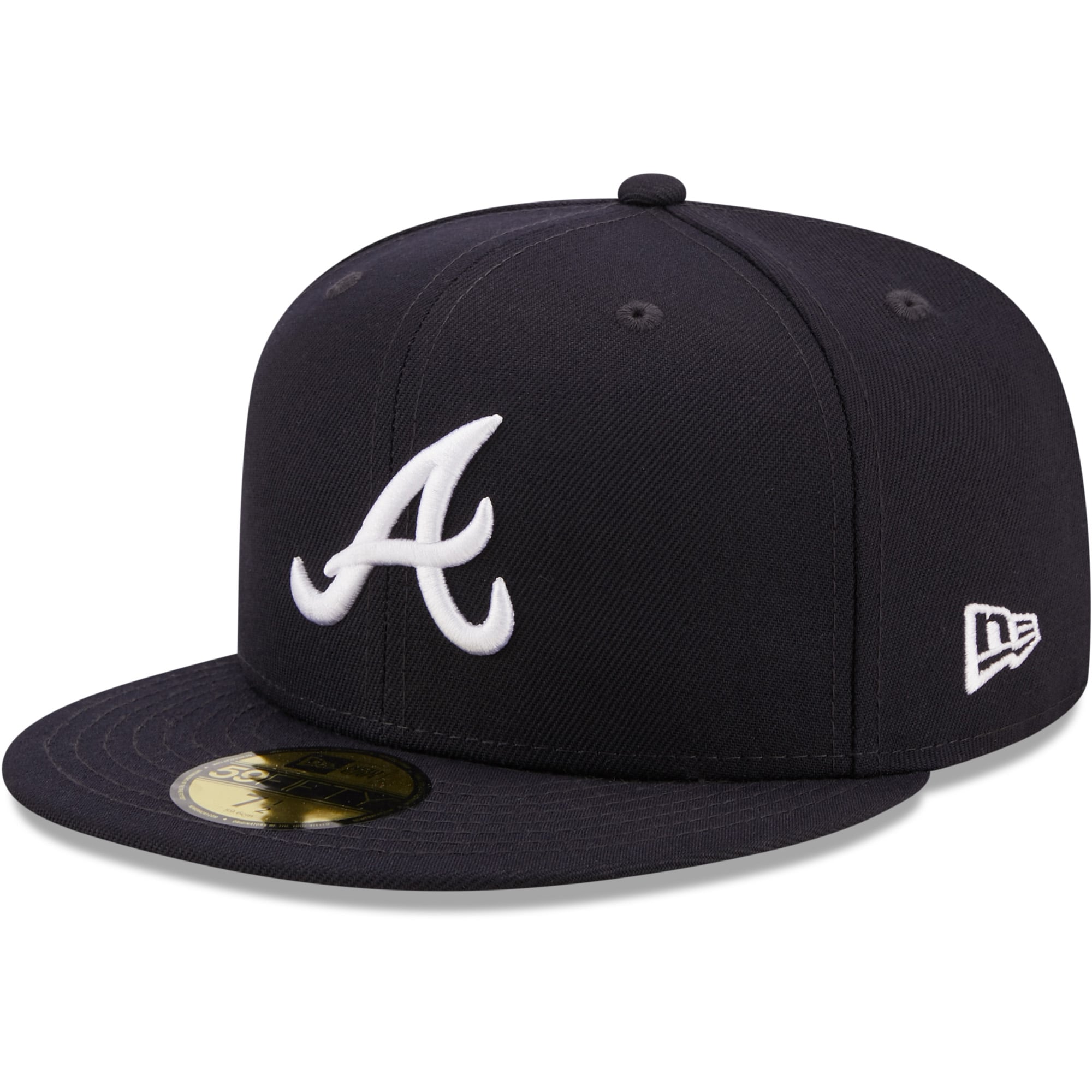 Men's New Era Navy Atlanta Braves Logo Side 59FIFTY - Fitted Hat