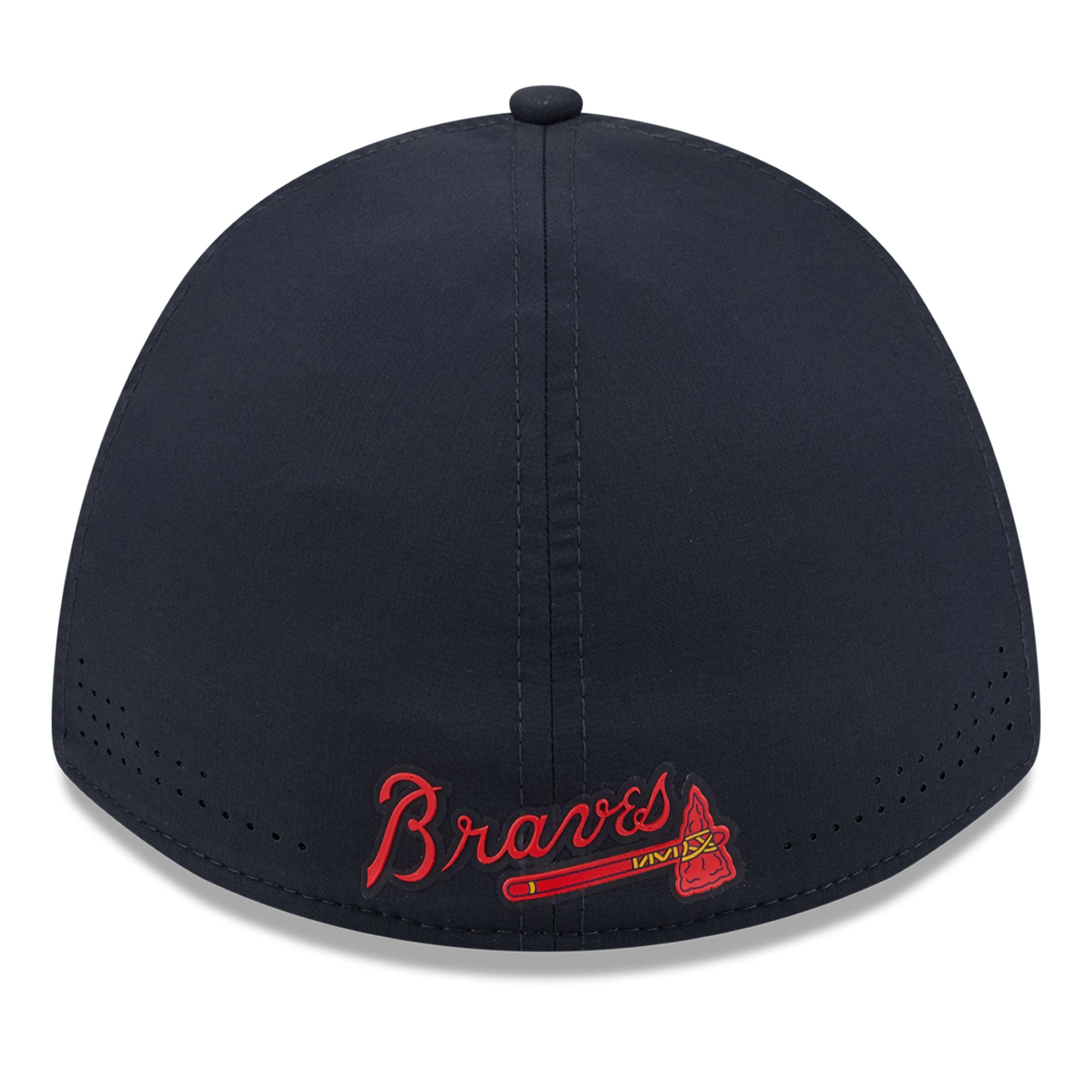 Men's New Era  Navy Atlanta Braves Tonal 39THIRTY A-Frame Flex Hat