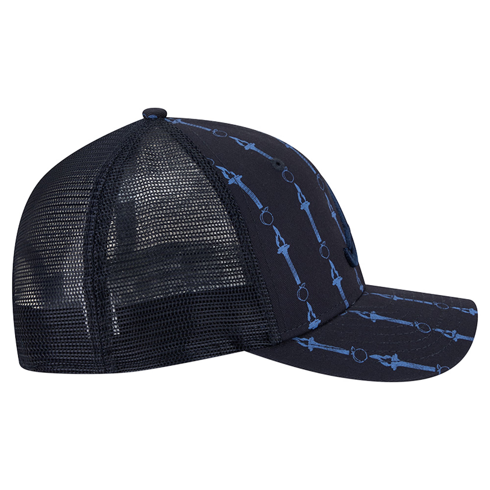 Men's New Era Navy Atlanta Braves Tonal Icon 9FORTY M-Crown Adjustable Trucker Hat