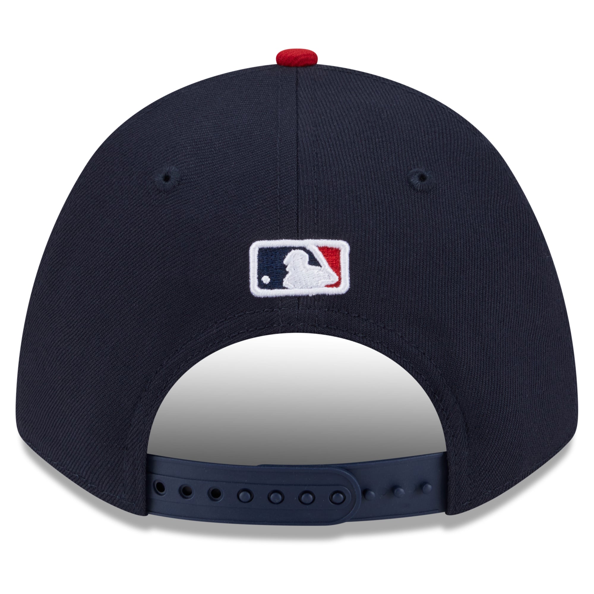 Casquette ajustable New Era Atlanta Braves 2026 MLB Postseason Side Patch 9FORTY pour homme, bleu marine et rouge