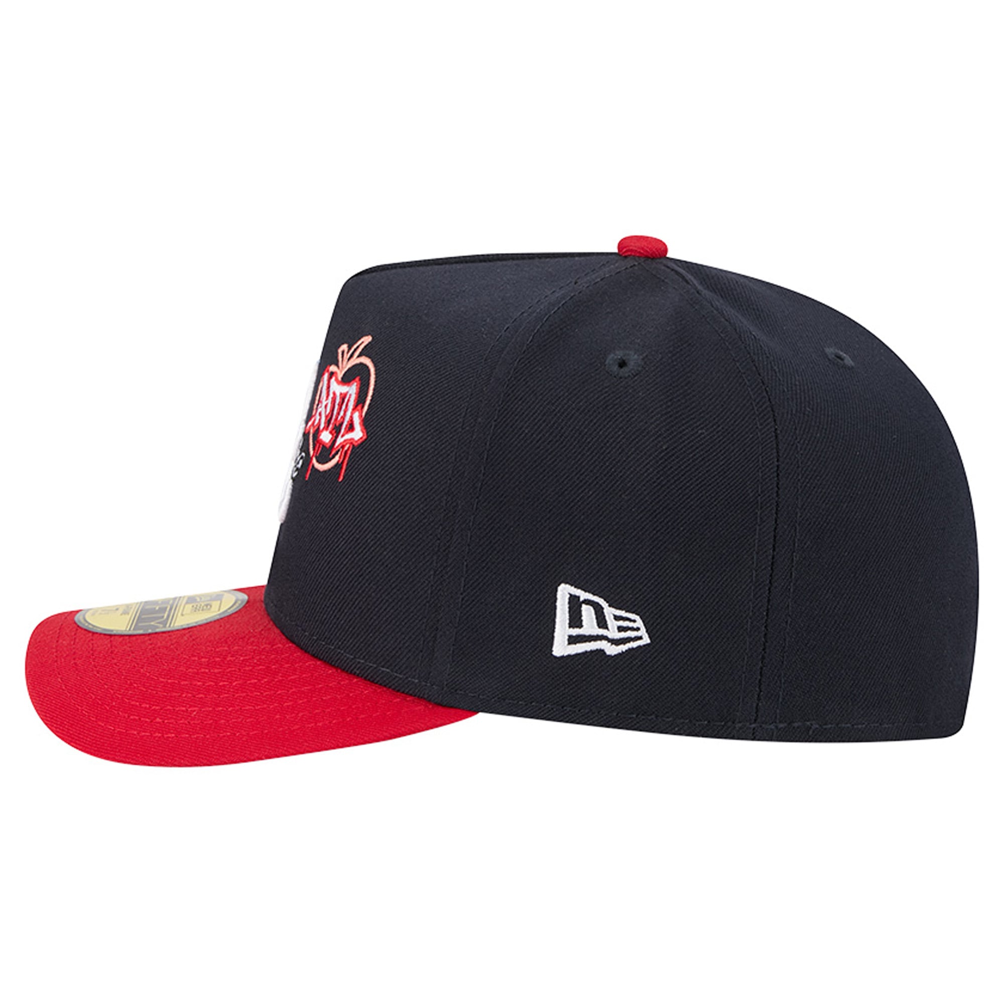 Men's New Era Navy/Red Atlanta Braves Cartoon A-Frame 59FIFTY Fitted Hat