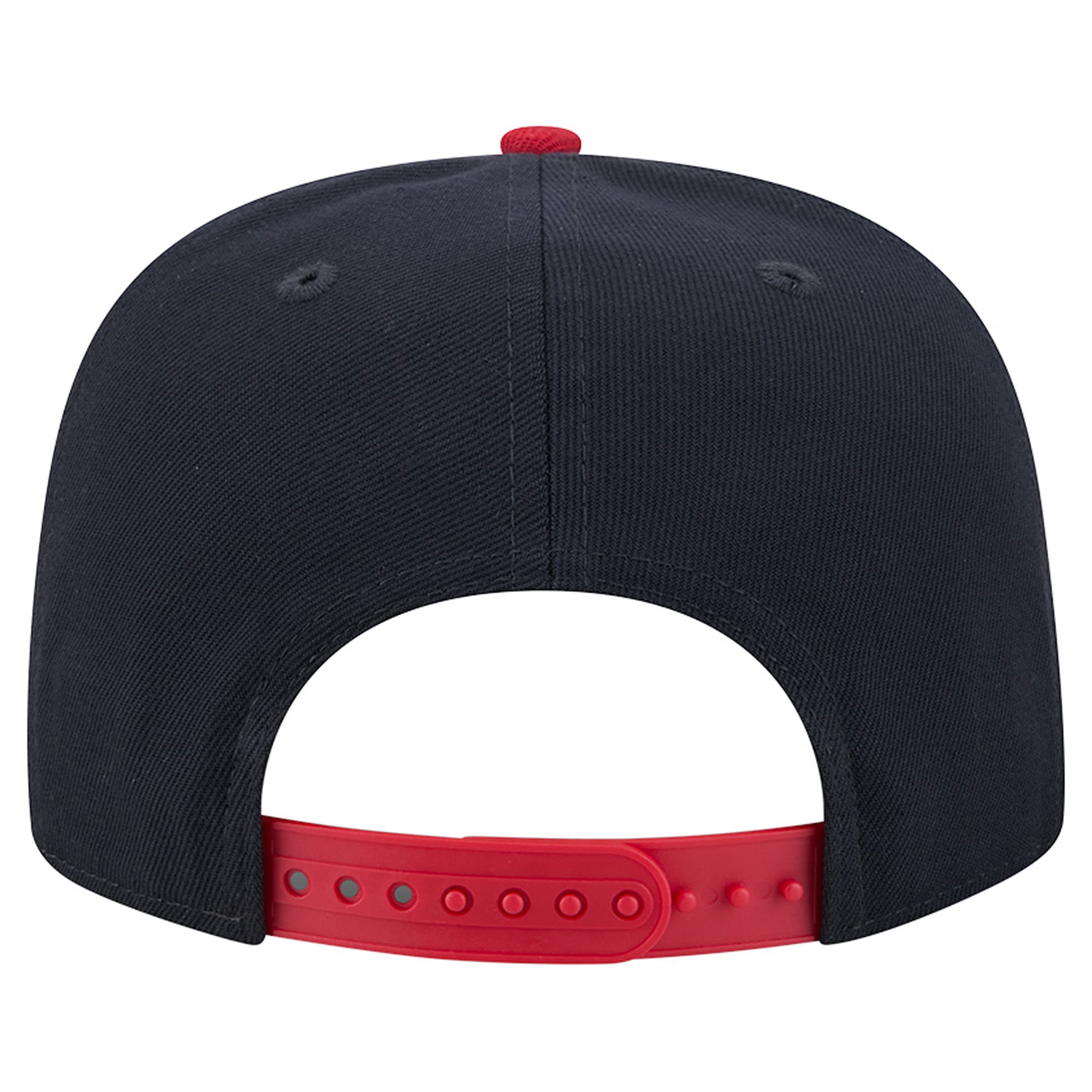 Casquette snapback New Era Atlanta Braves bleu marine/rouge à motif chenille dégradé A-Frame 9FIFTY pour homme