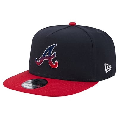 Atlanta Braves New Era Chenille Gradient A-Frame 9FIFTY Snapback Hat - Navy/Red