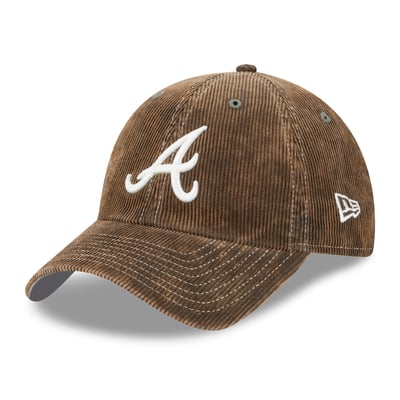 Atlanta Braves New Era Corduroy Casual Classic Adjustable Hat - Olive