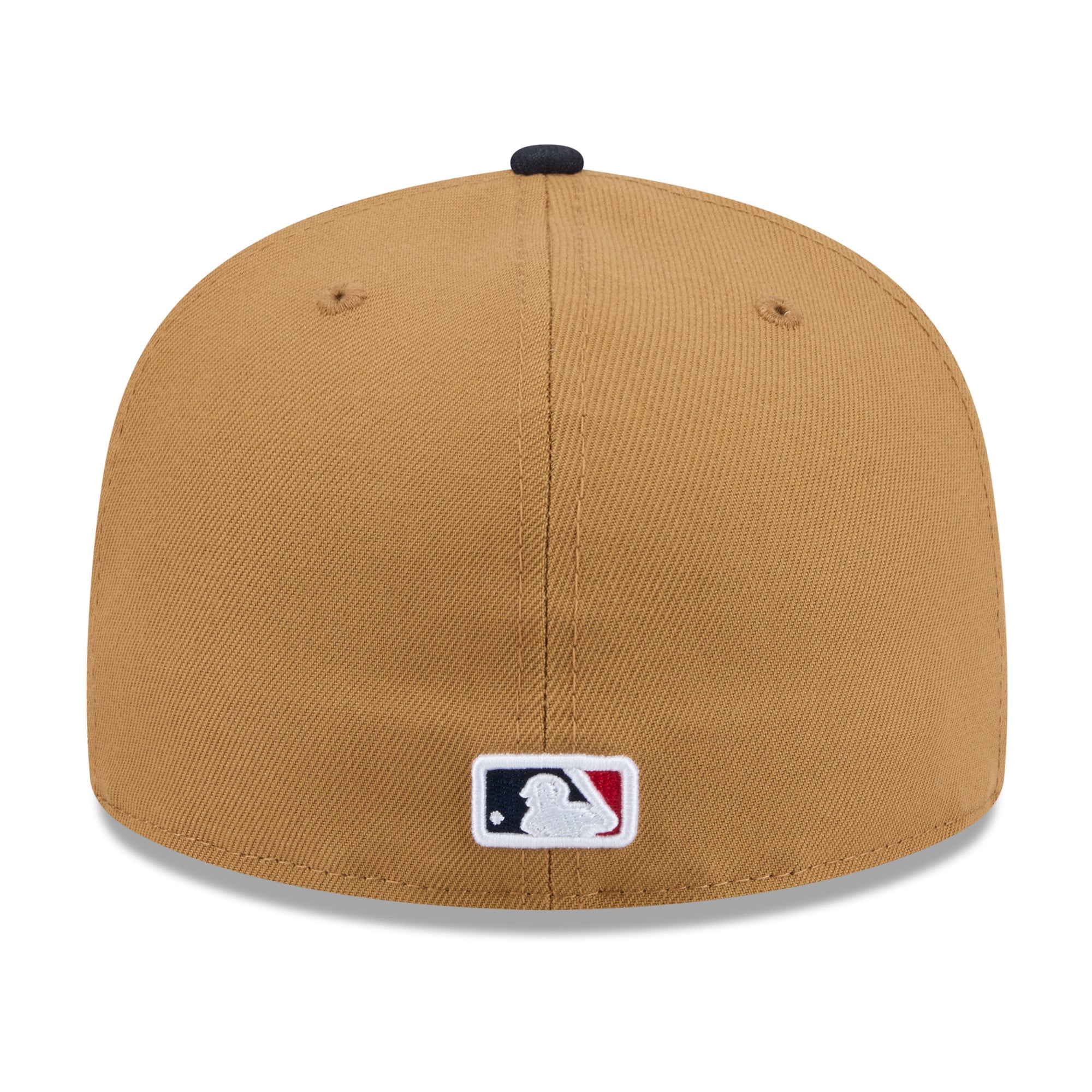 Men's New Era Tan Atlanta Braves Fruit Sticker 59FIFTY Fitted Hat