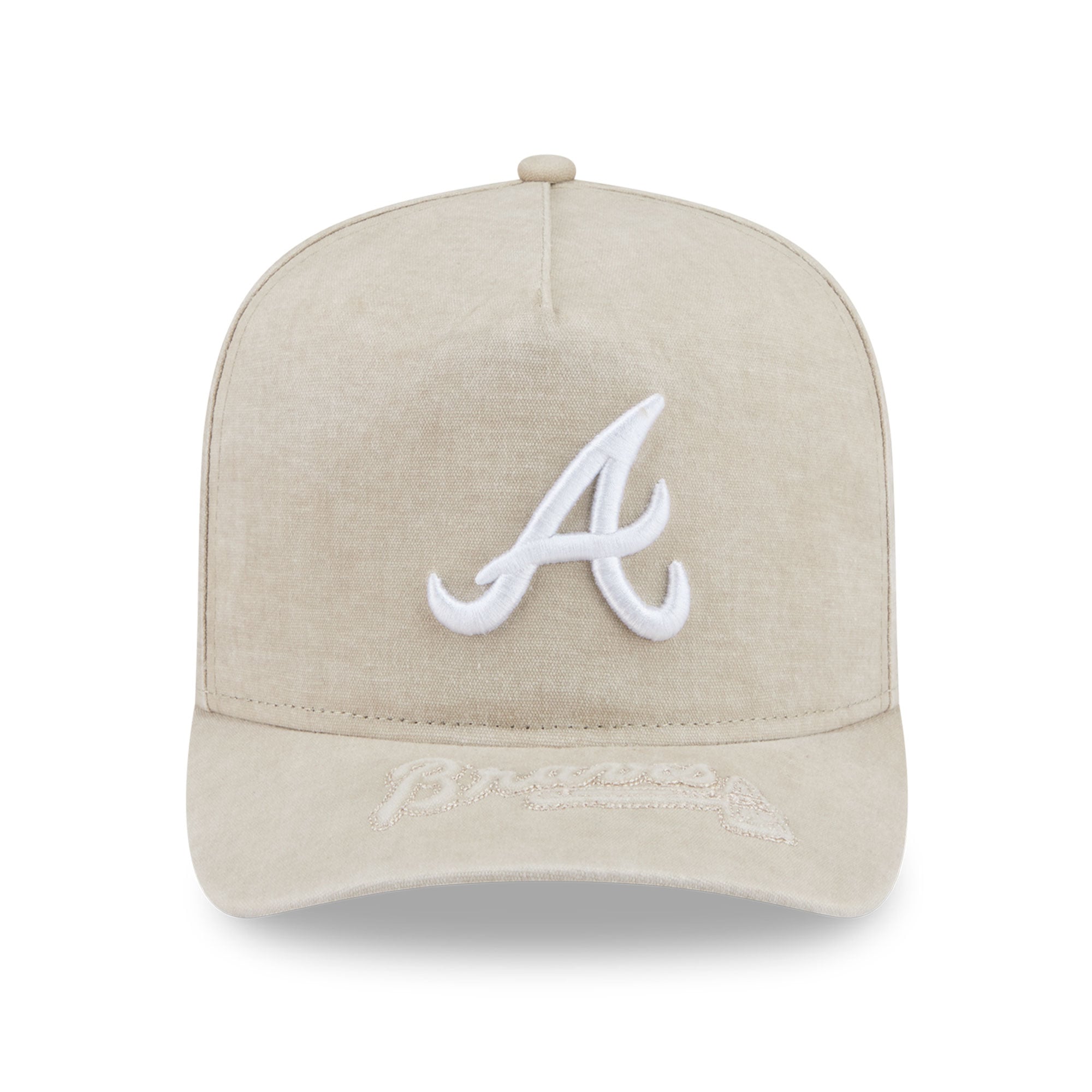 Casquette snapback New Era Atlanta Braves beige neutre 9FIFTY pour homme