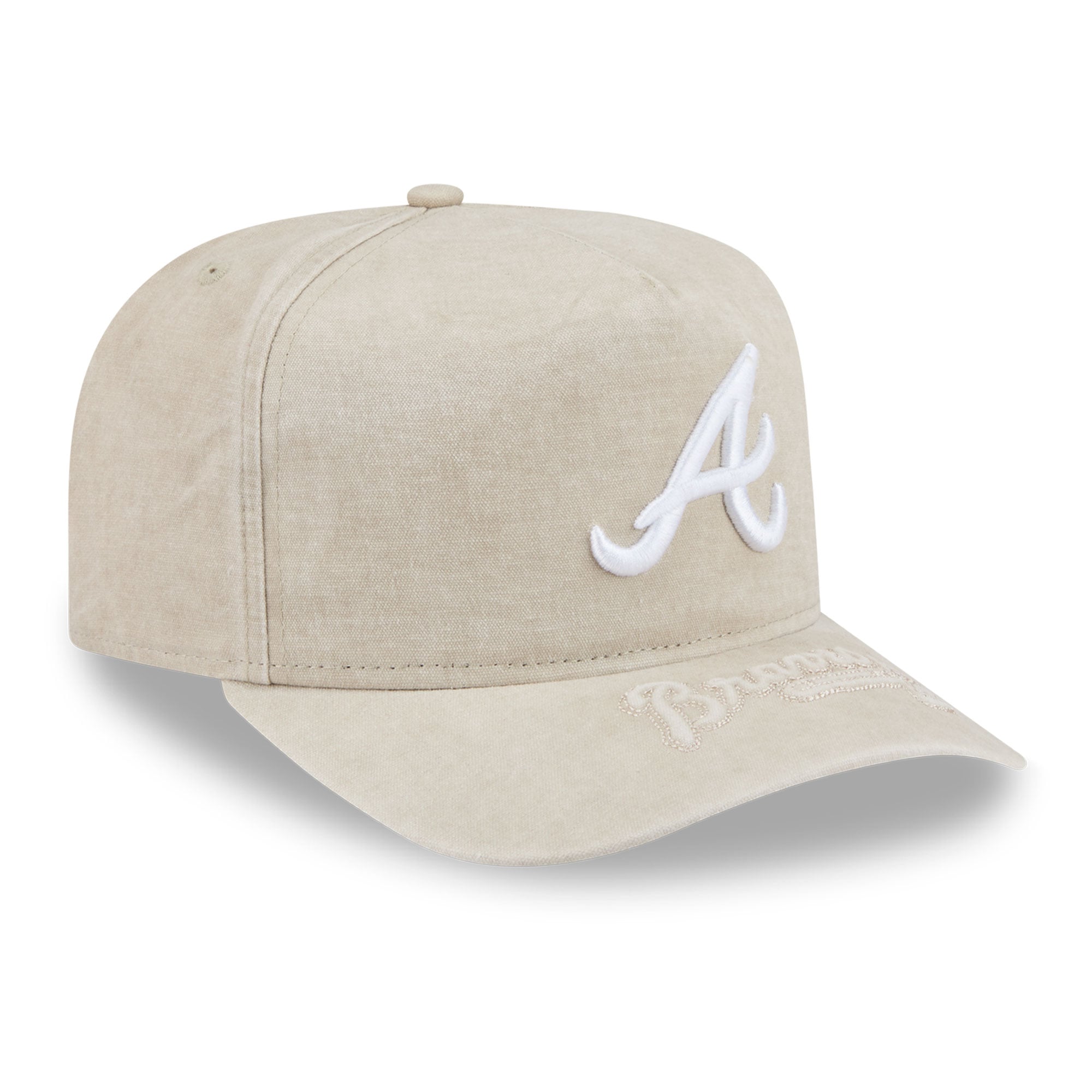 Casquette snapback New Era Atlanta Braves beige neutre 9FIFTY pour homme