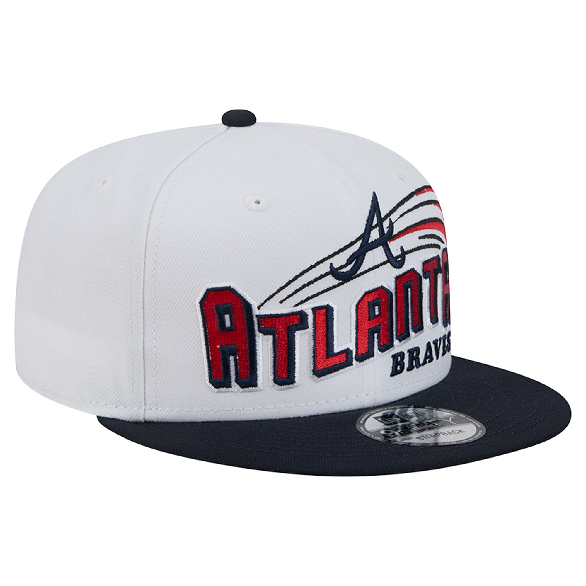 Casquette snapback New Era blanche Atlanta Braves Retro Sweep 9FIFTY pour homme