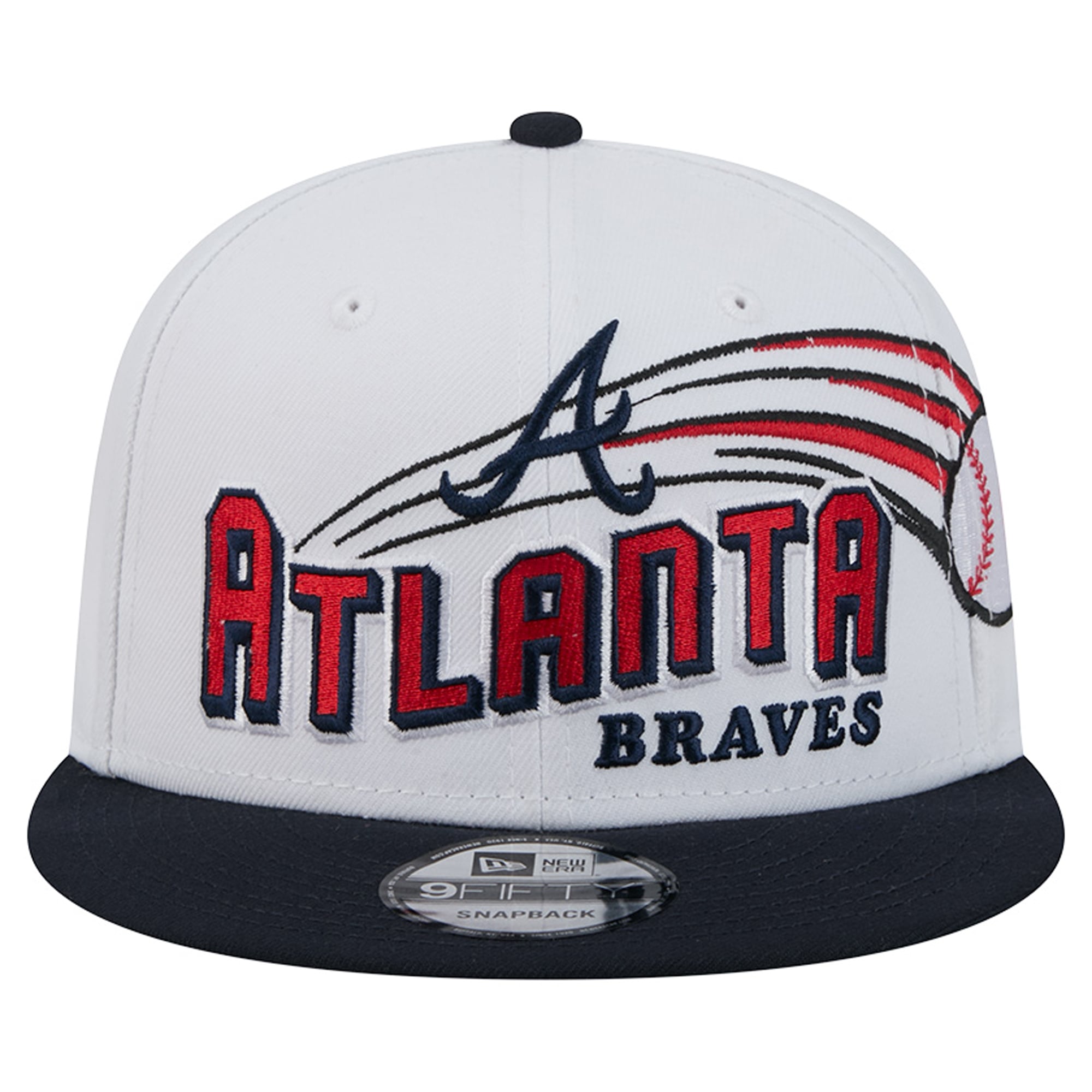 Casquette snapback New Era blanche Atlanta Braves Retro Sweep 9FIFTY pour homme