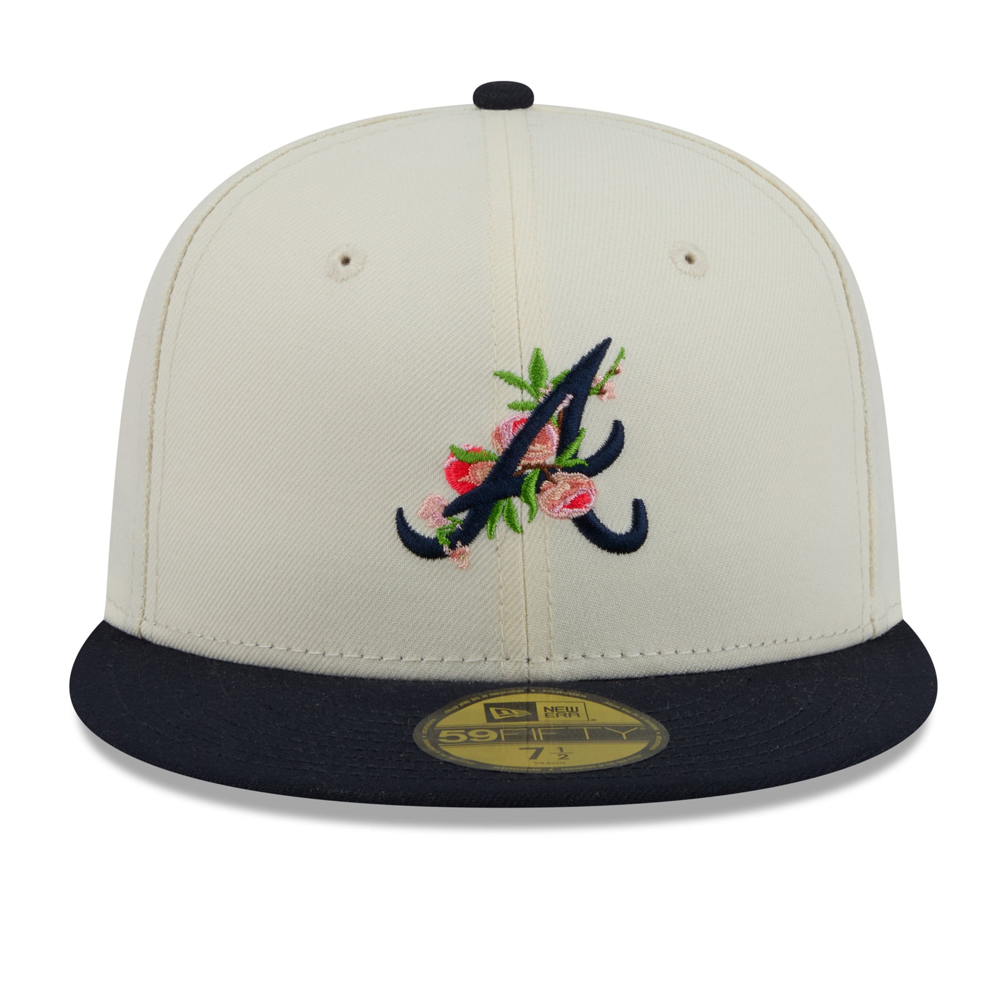 Men's New Era White/Navy Atlanta Braves Blossom 59FIFTY Fitted Hat