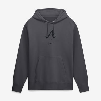  Atlanta Braves Nike Washed Club Fleece Hoodie - Anthracite
