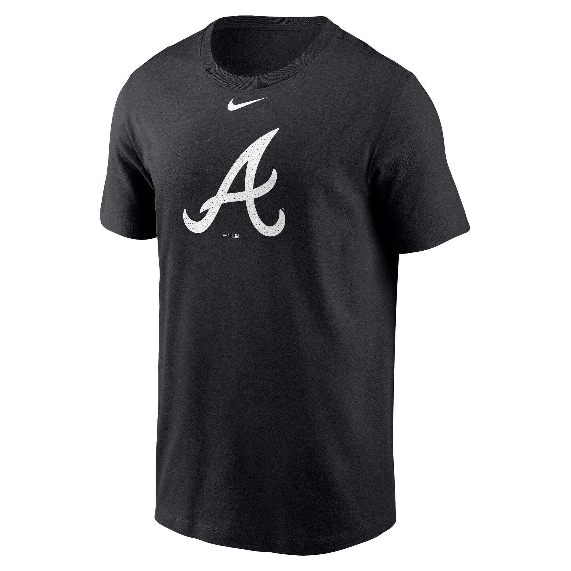 T-shirt Nike pour homme, bleu marine, Atlanta Braves Fuse, grand logo