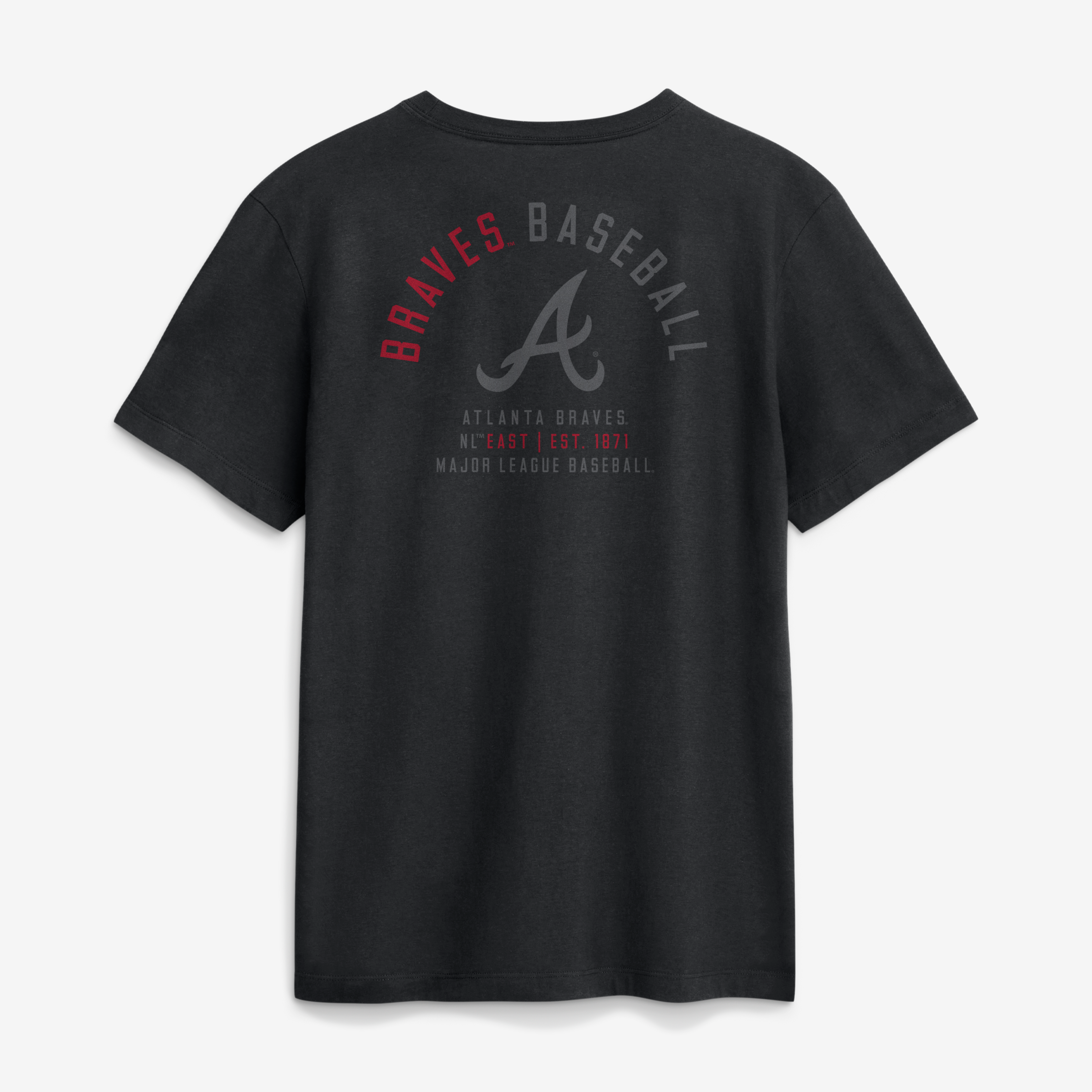 Men's Nike Black Atlanta Braves Split Logo T-Shirt