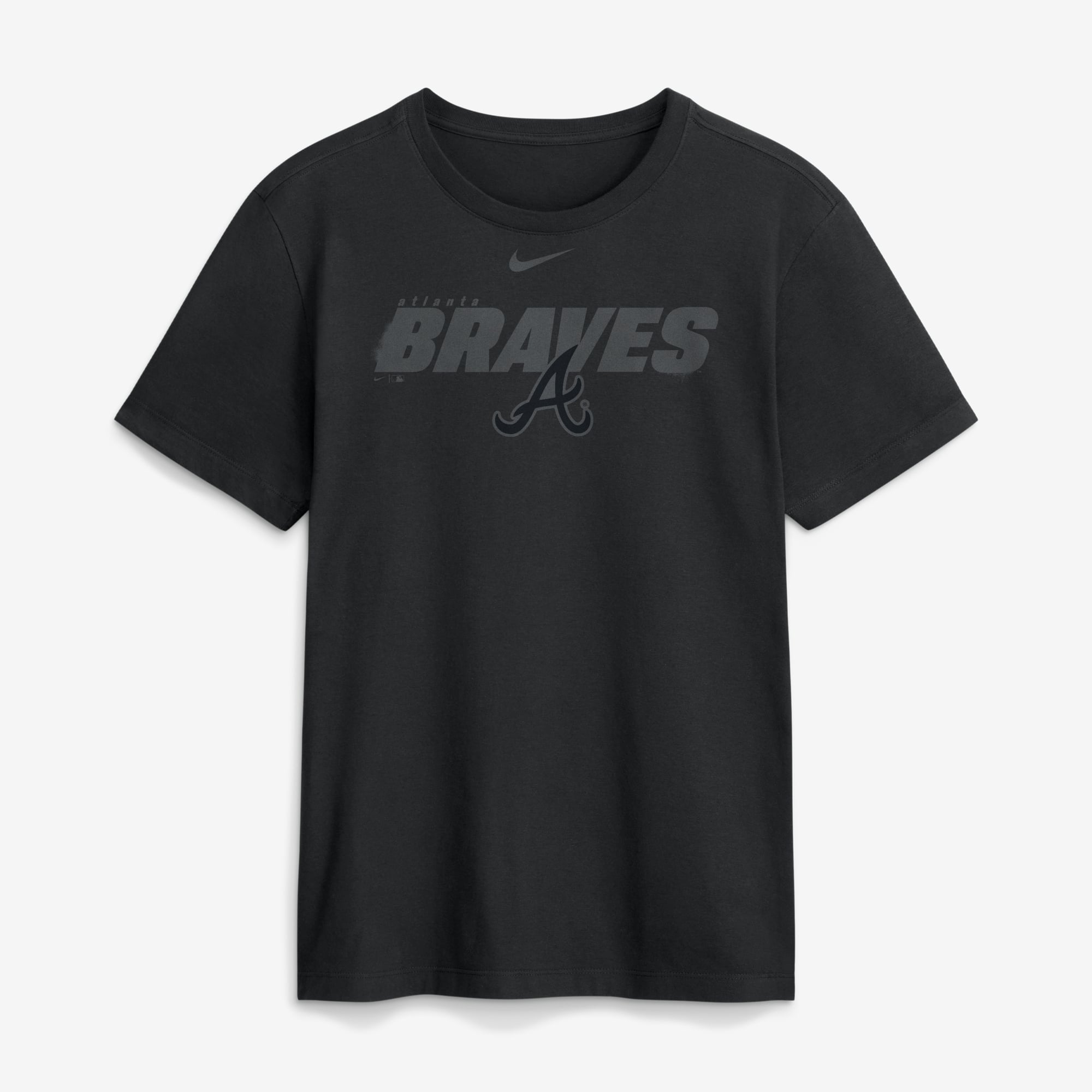 Men's Nike Black Atlanta Braves Tonal Club T-Shirt