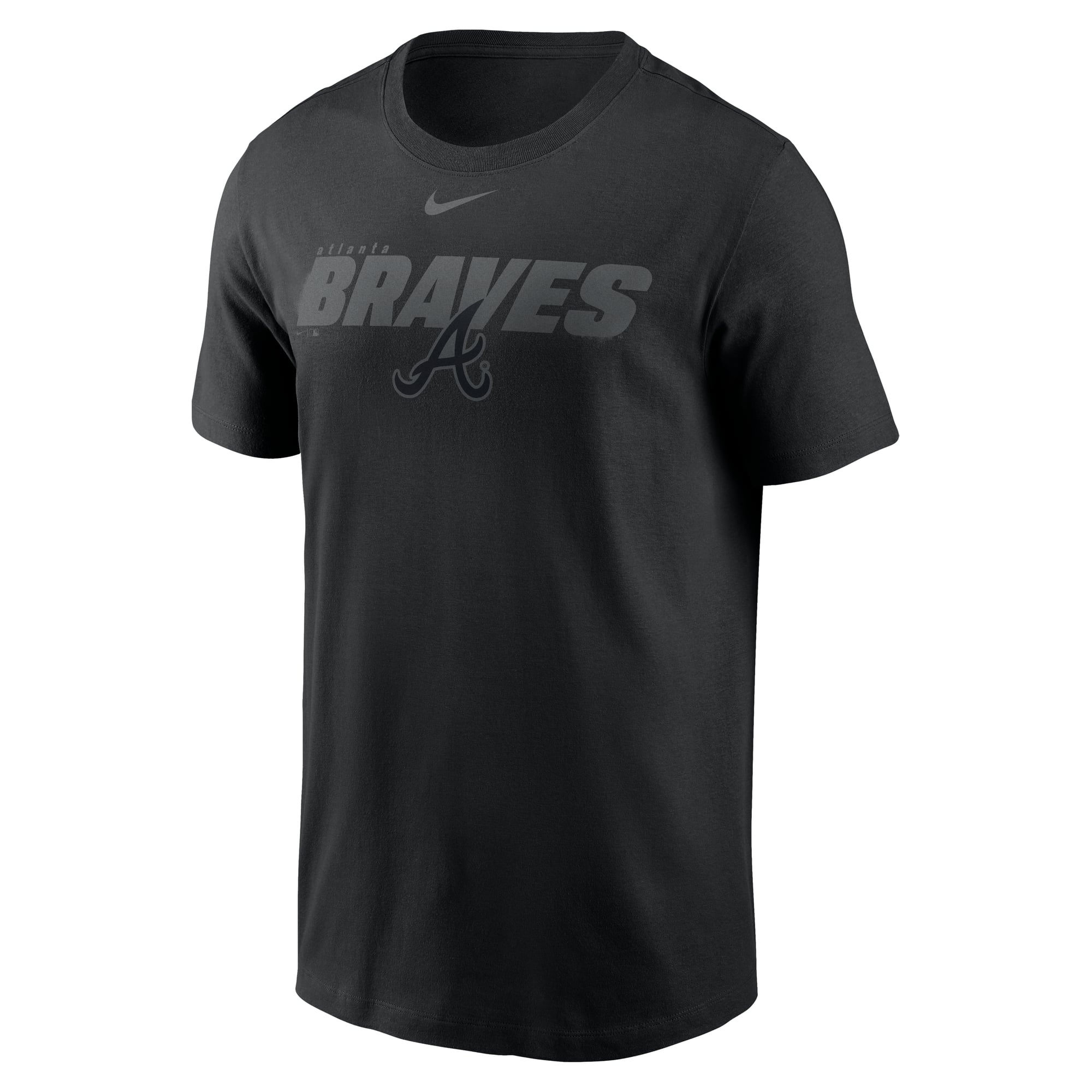 Men's Nike Black Atlanta Braves Tonal Club T-Shirt