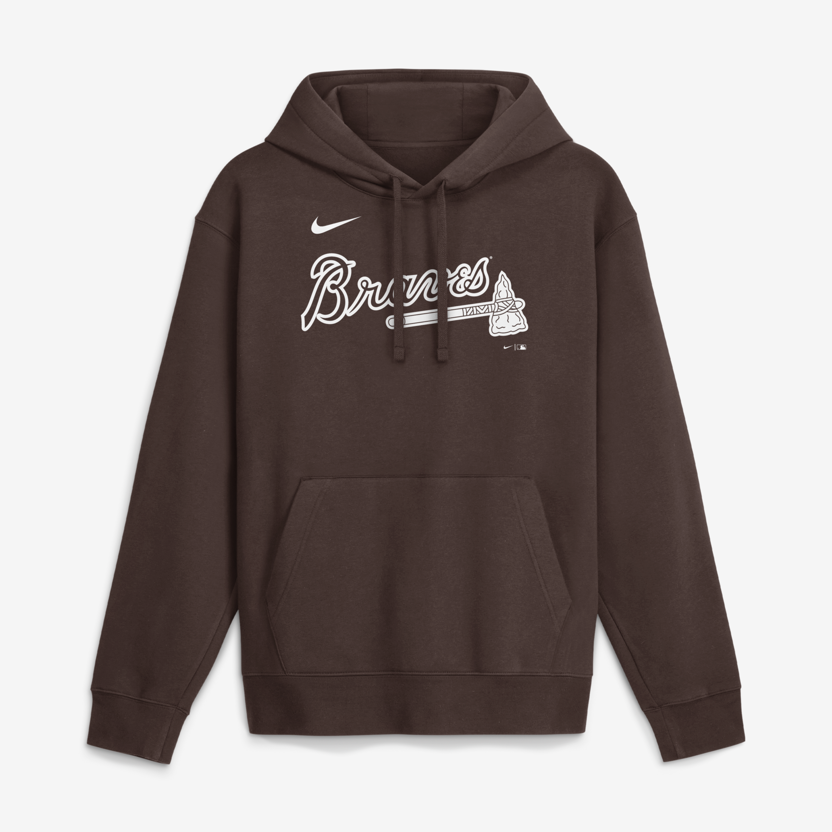Sweat à capuche en polaire Nike marron Atlanta Braves Core Cinder Club pour homme