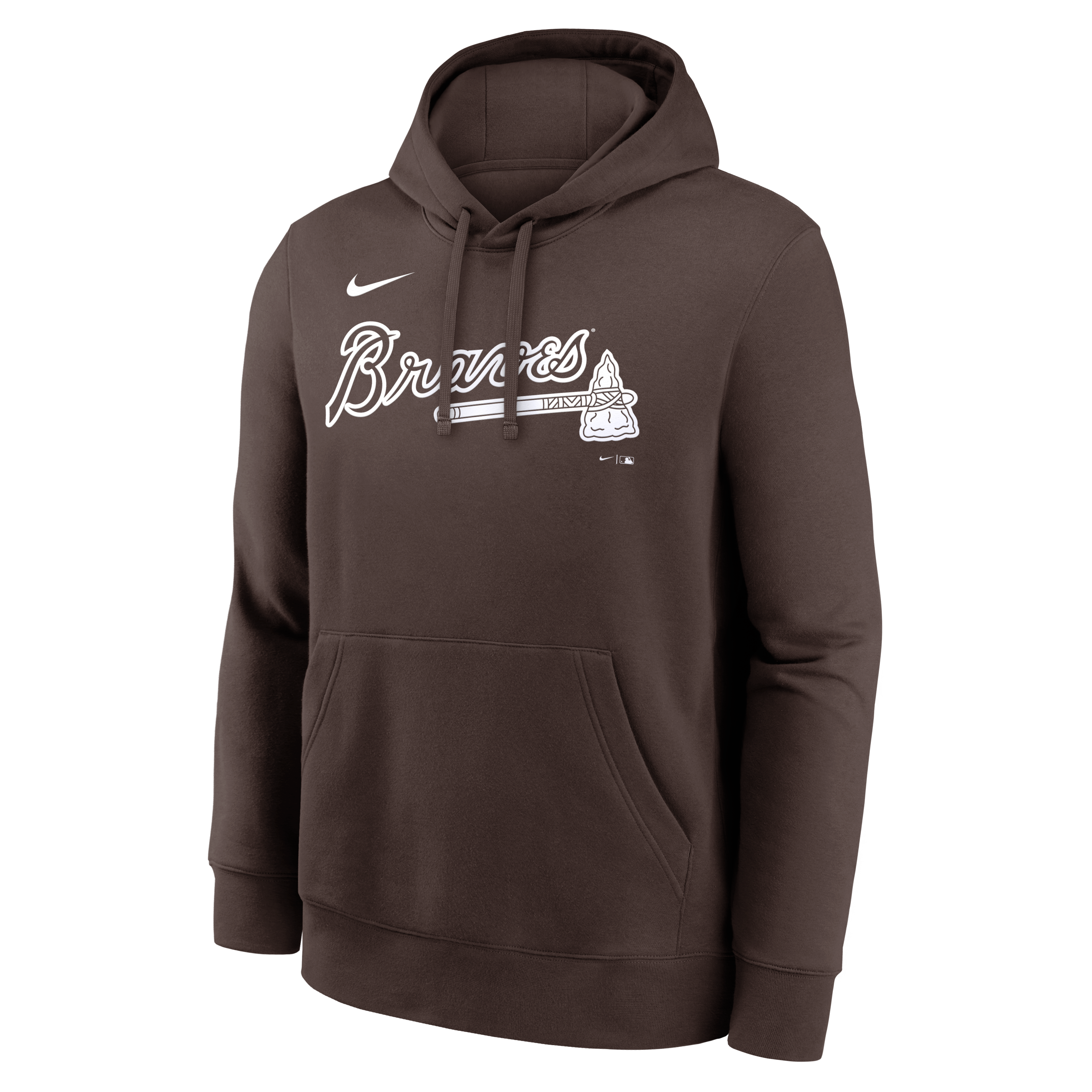 Sweat à capuche en polaire Nike marron Atlanta Braves Core Cinder Club pour homme
