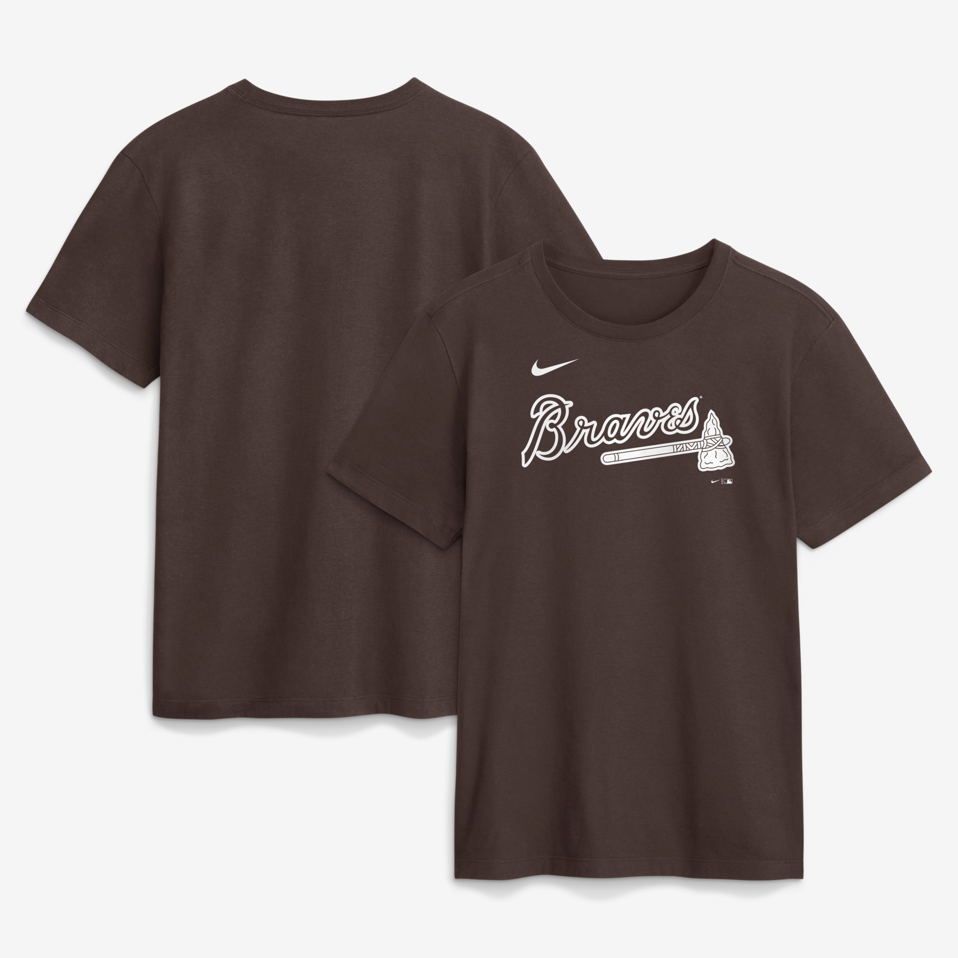 T-shirt Nike marron Atlanta Braves Core Cinder pour homme