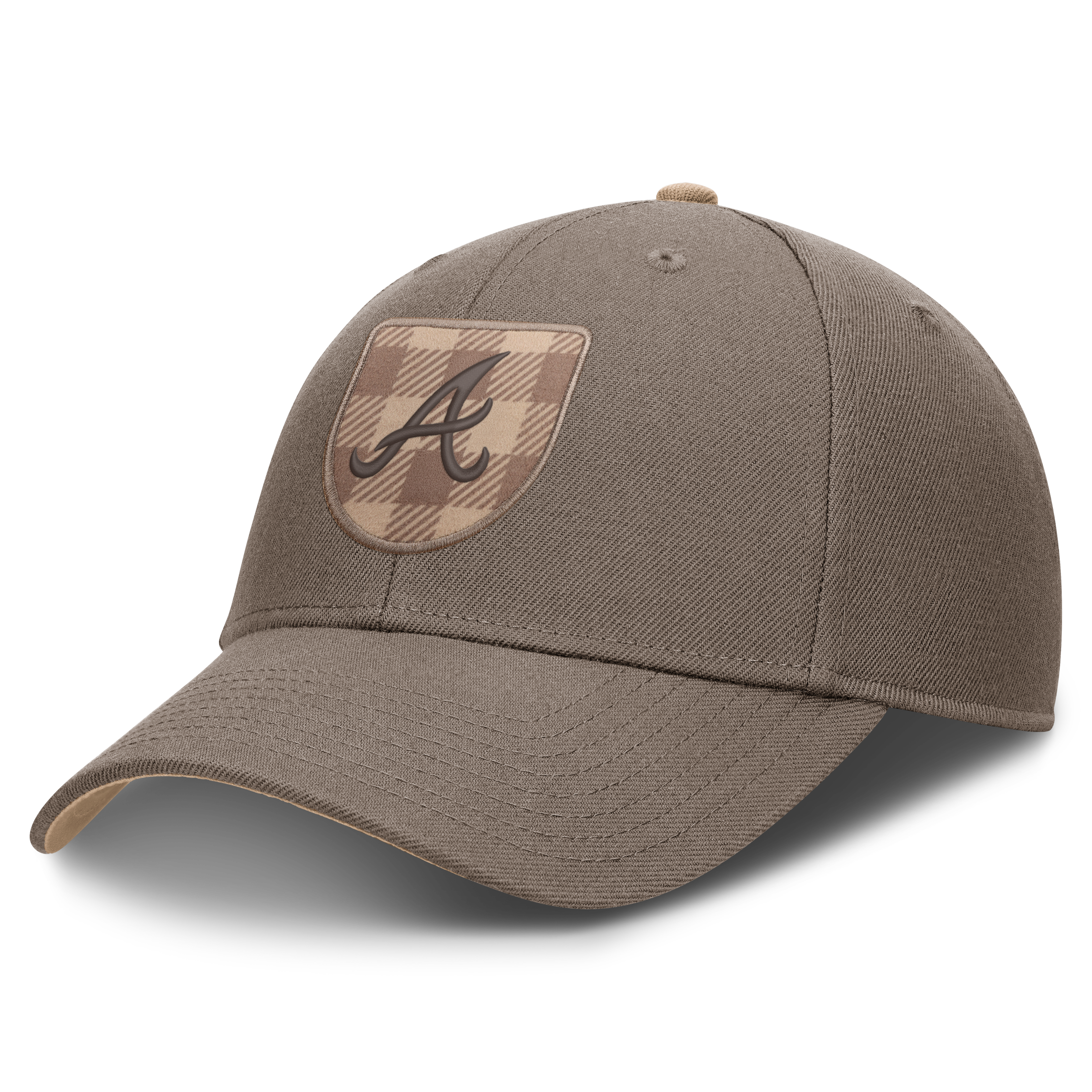 Casquette ajustable Nike marron Atlanta Braves Statement Rise pour homme
