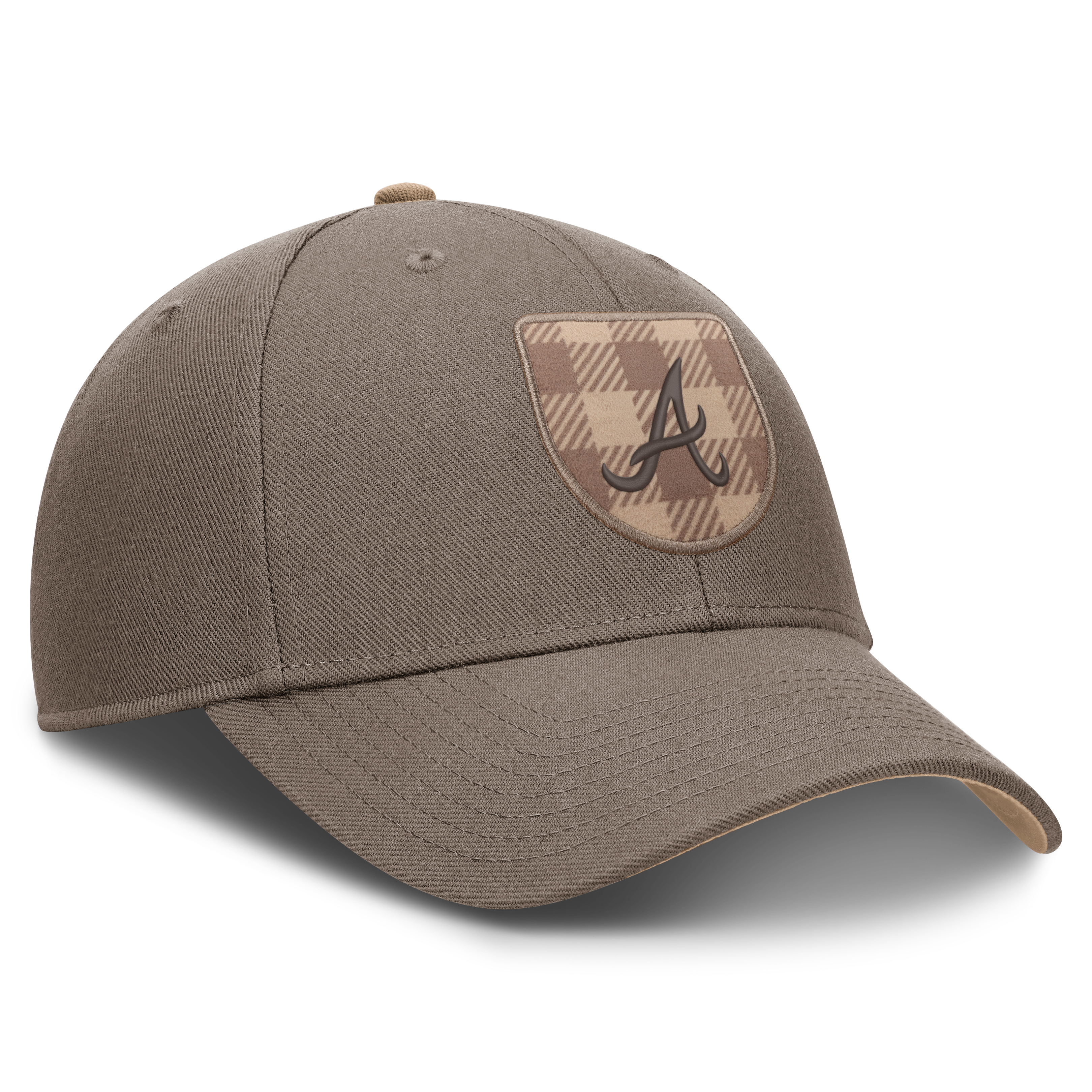 Casquette ajustable Nike marron Atlanta Braves Statement Rise pour homme