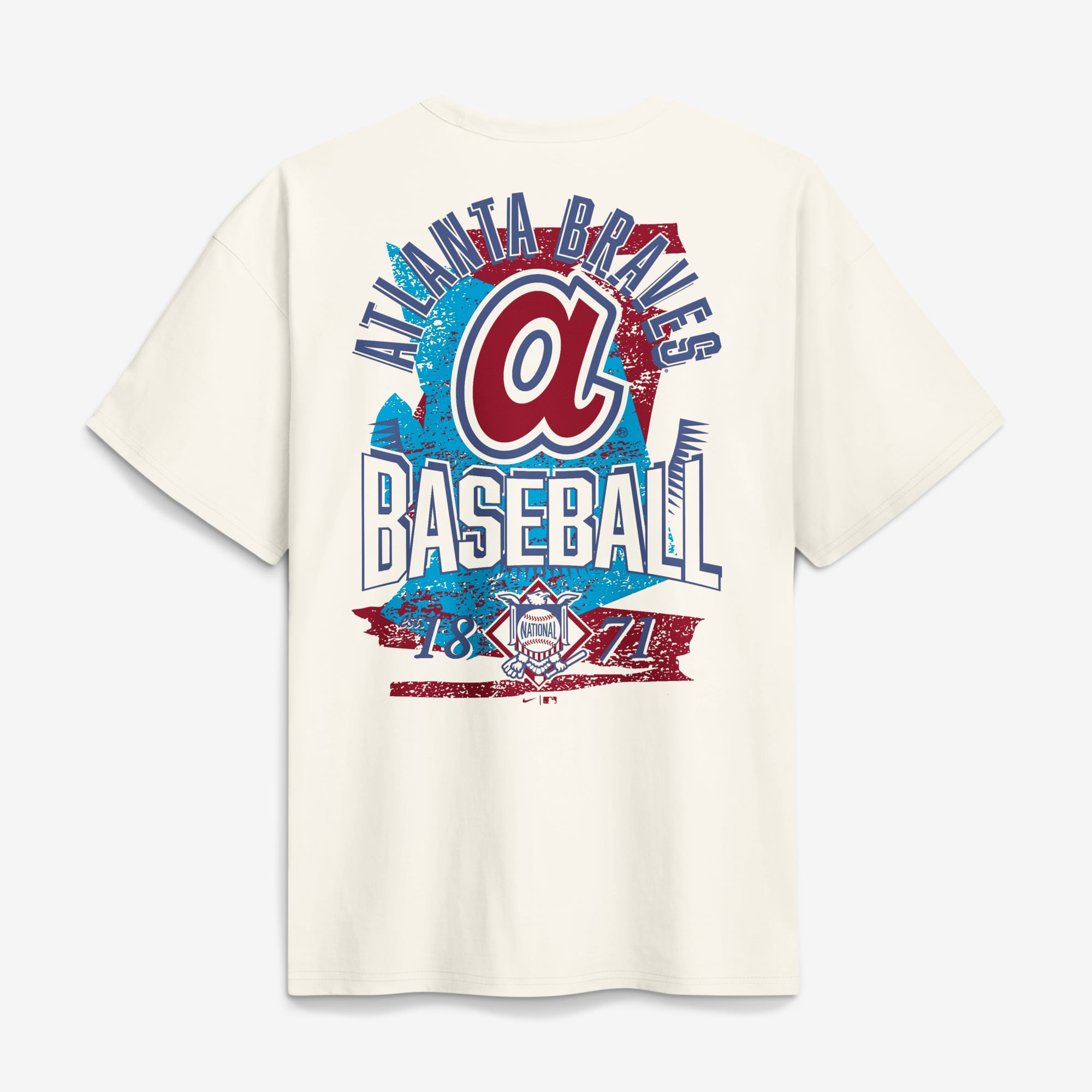 Men's Nike Cream Atlanta Braves Max90 Arch Heavyweight T-Shirt