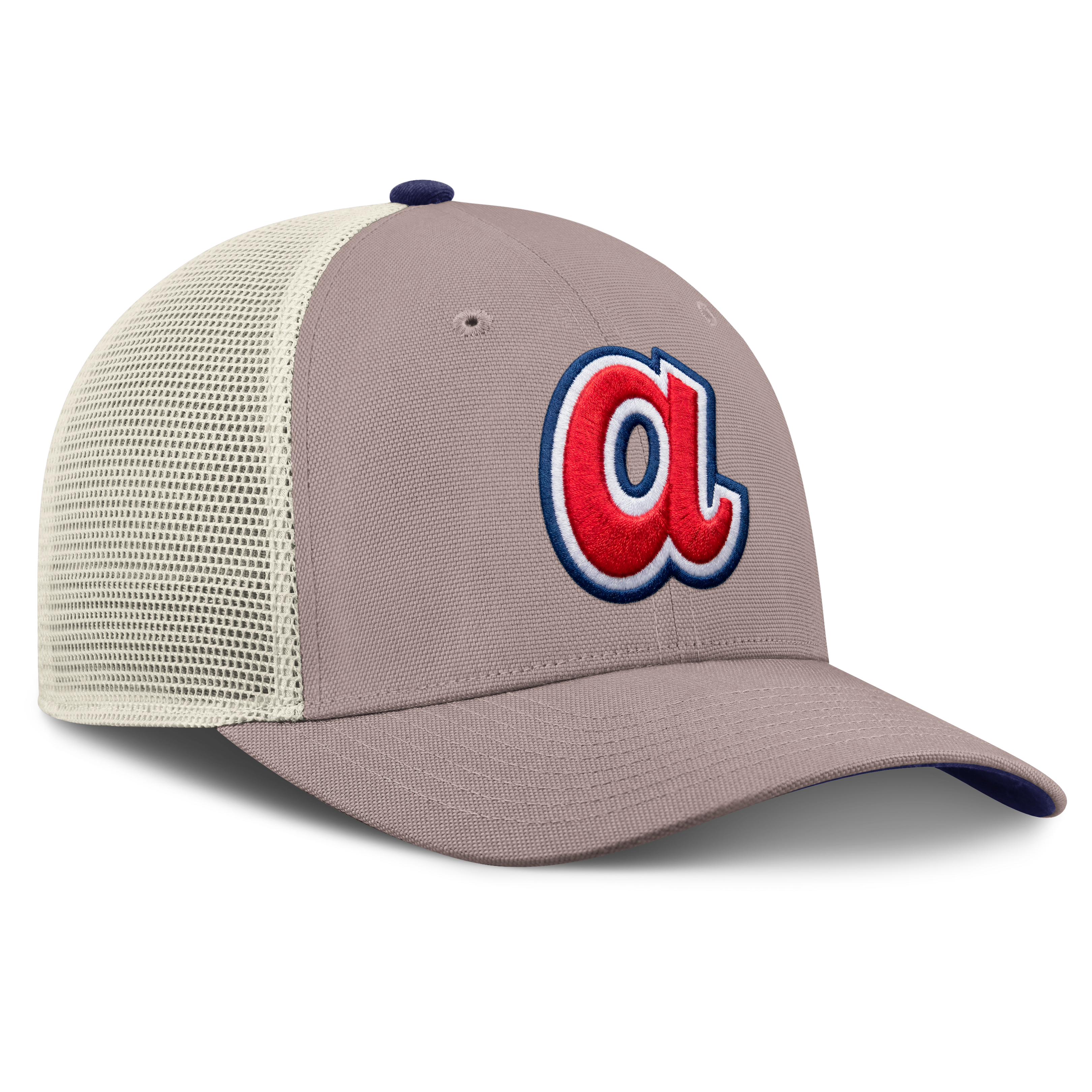 Casquette trucker ajustable Nike kaki Atlanta Braves Cooperstown Rise pour homme