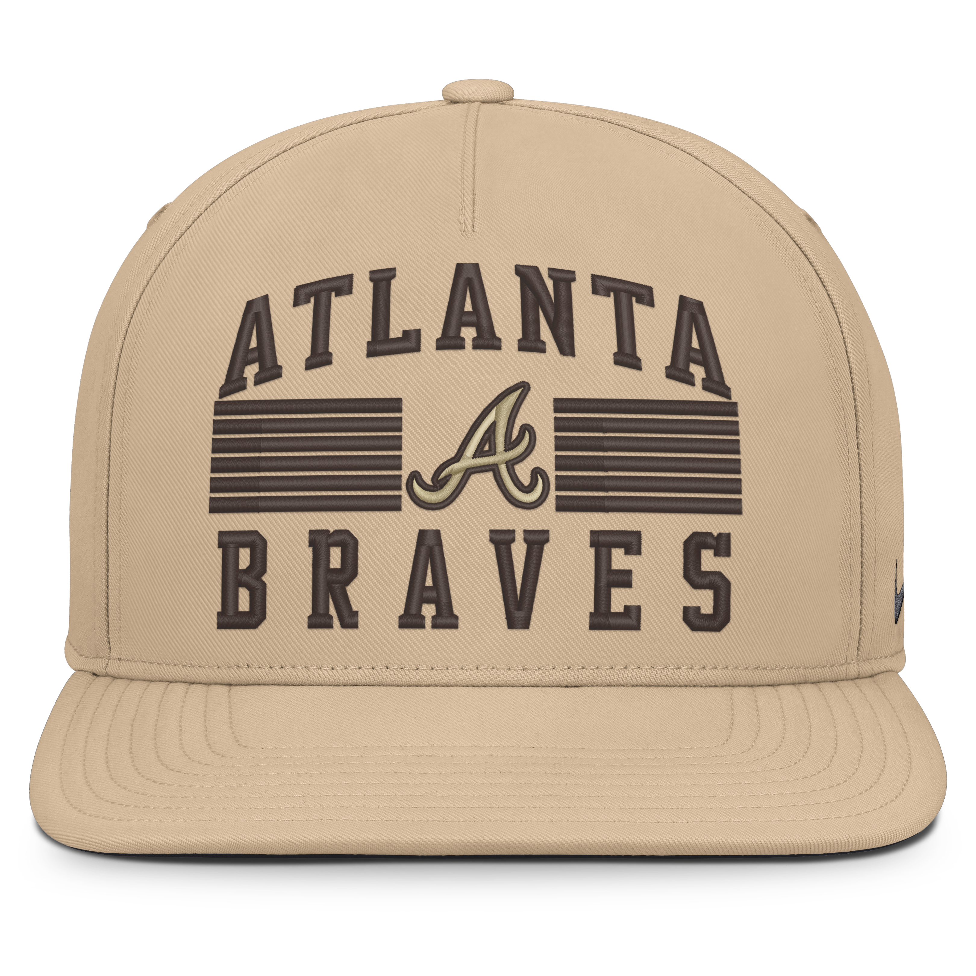 Casquette Nike Atlanta Braves Desert Pro AeroBill Dri-FIT Snapback kaki pour homme