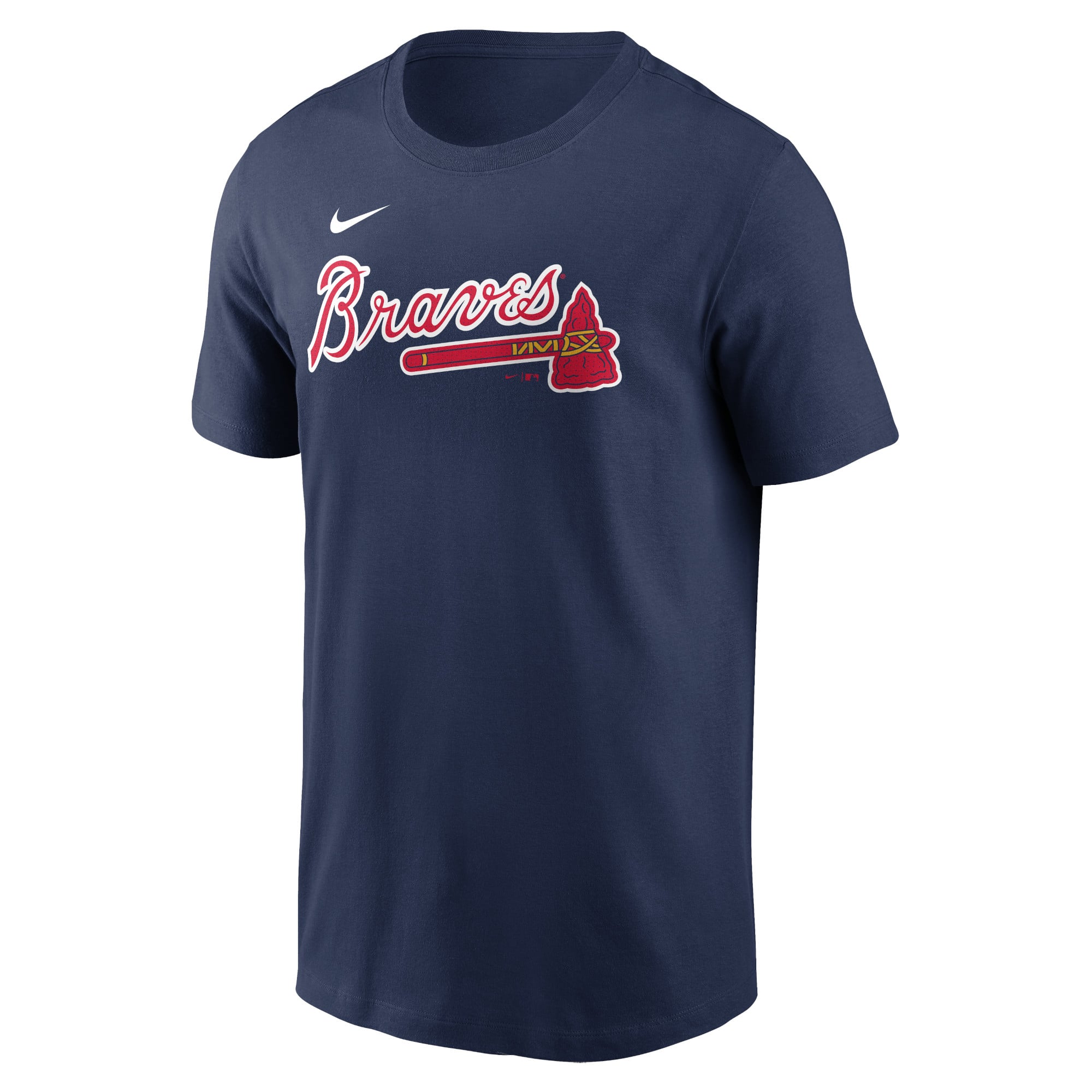 T-shirt Nike Matt Olson bleu marine Atlanta Braves Fuse avec nom et numéro pour homme