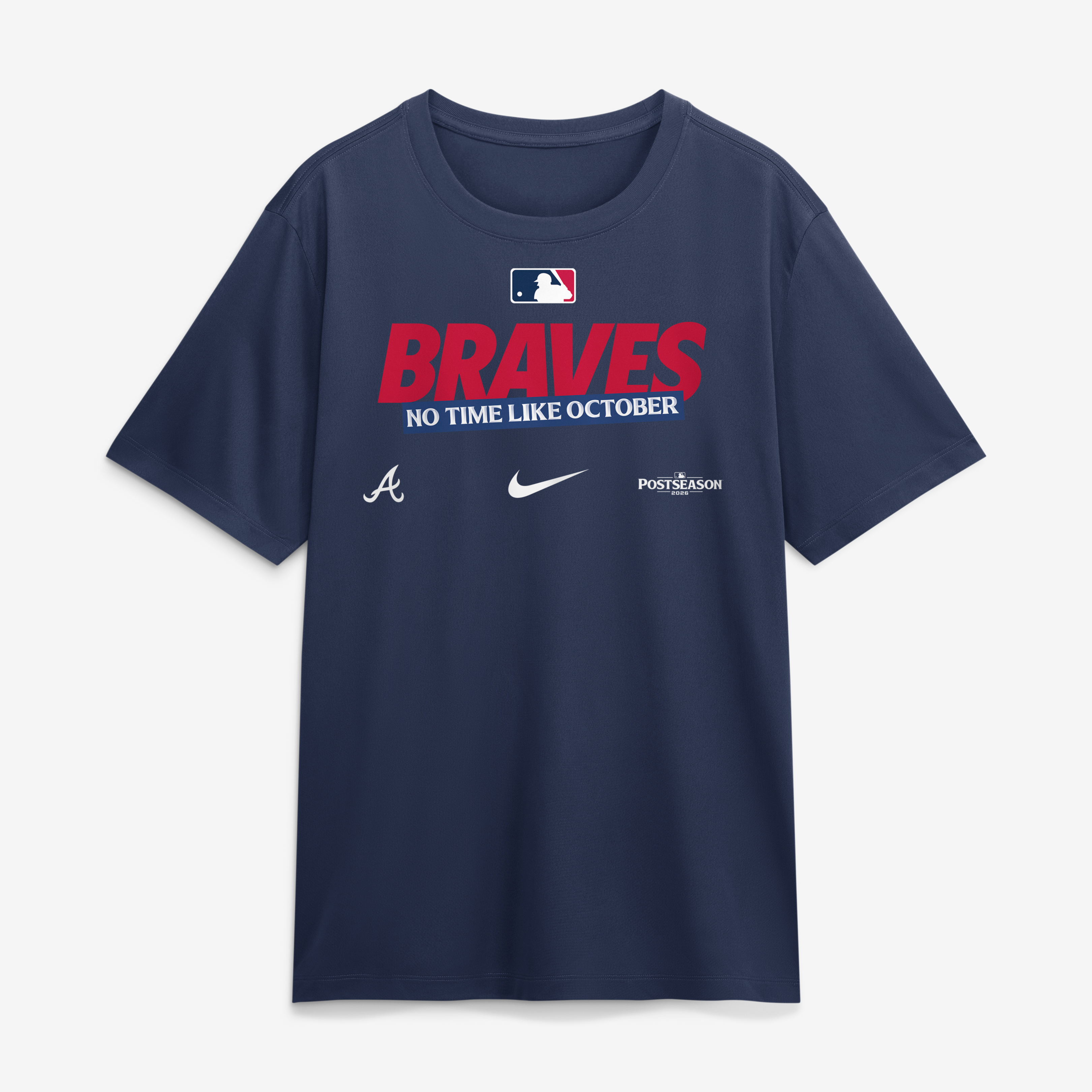 Men's Nike Navy Atlanta Braves 2026 MLB Postseason Authentic Collection Legend Dri-FIT T-Shirt