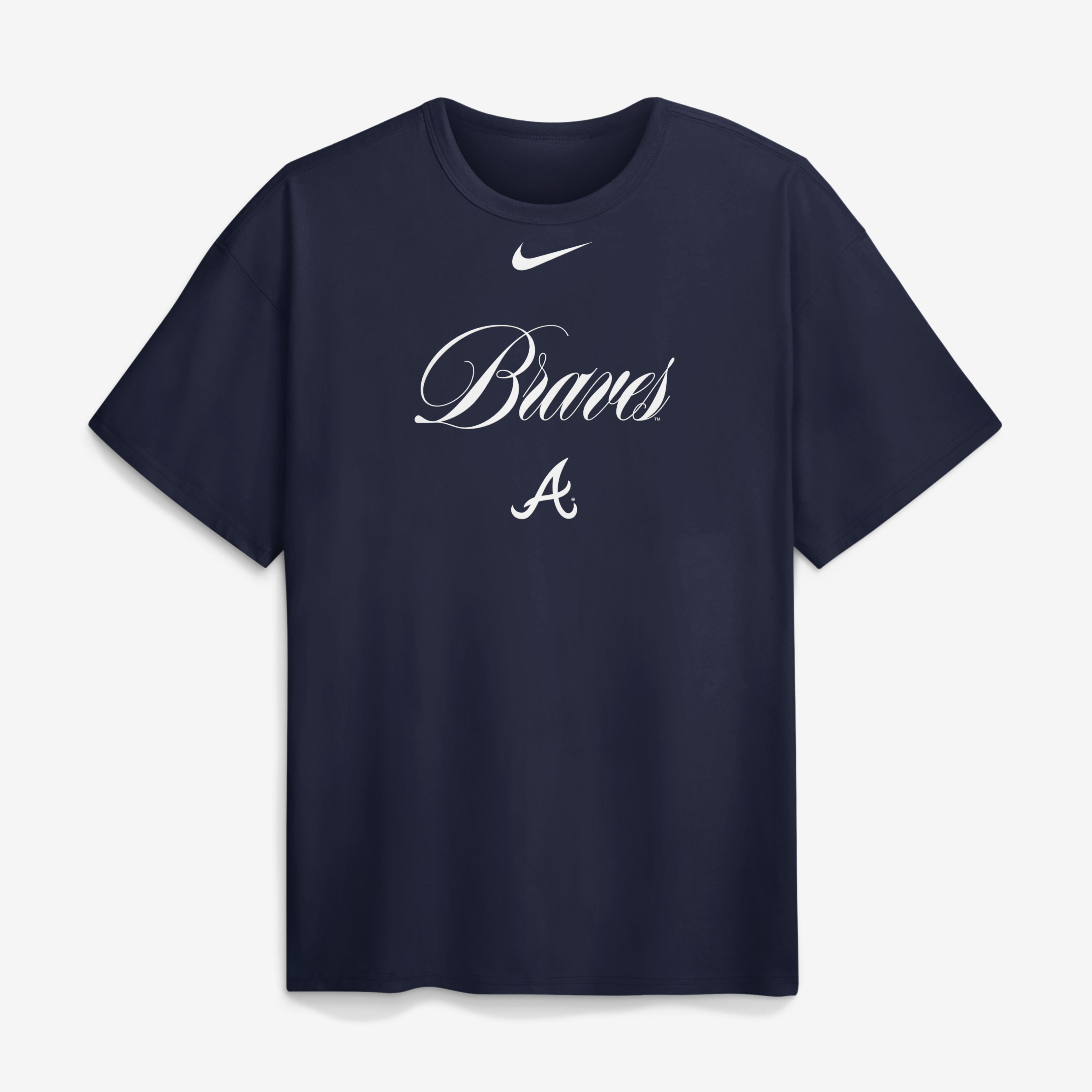 Men's Nike Navy Atlanta Braves 4x Champions Rings Local Max90 T-Shirt