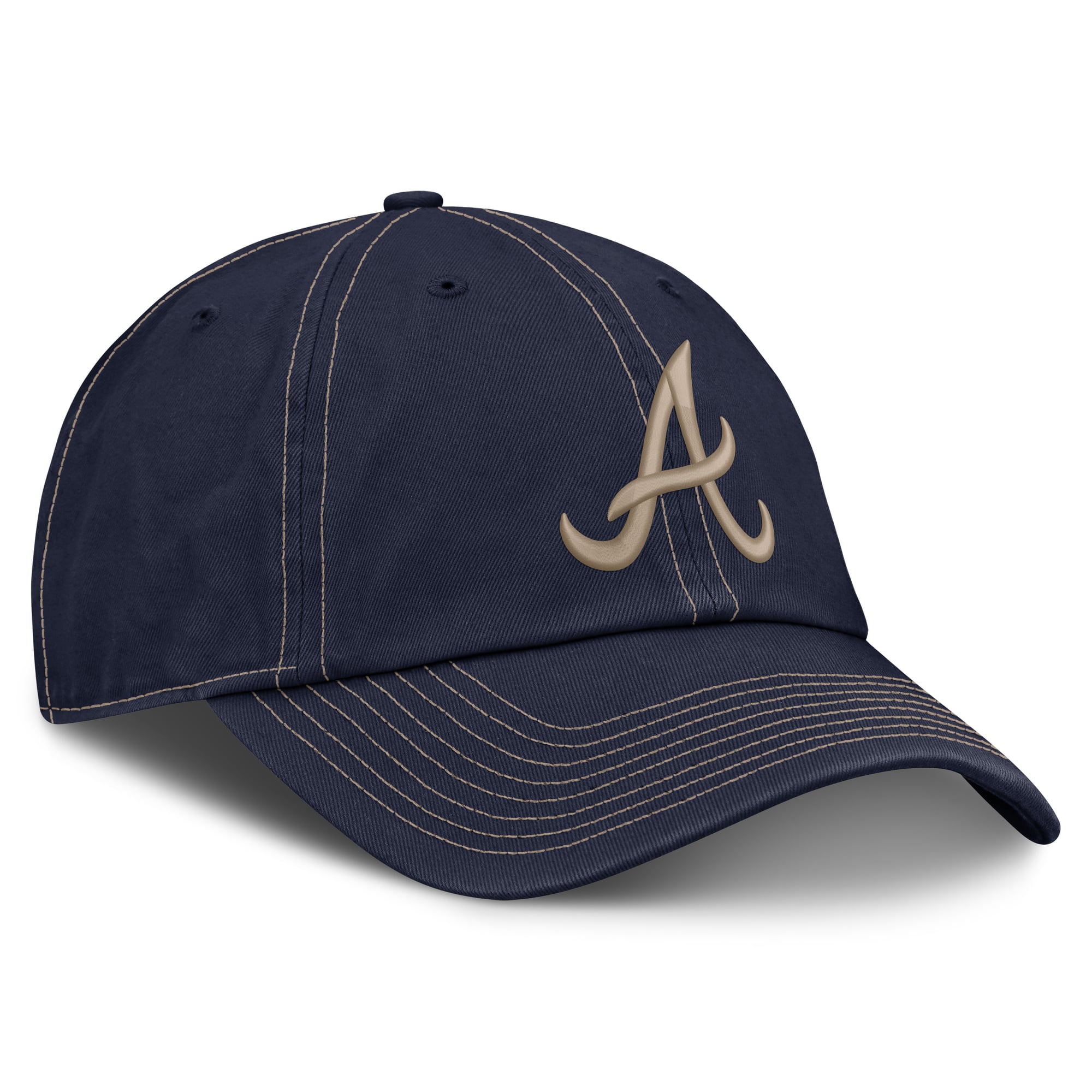 Casquette ajustable Nike bleu marine Atlanta Braves pour homme, édition spéciale Fête des Pères
