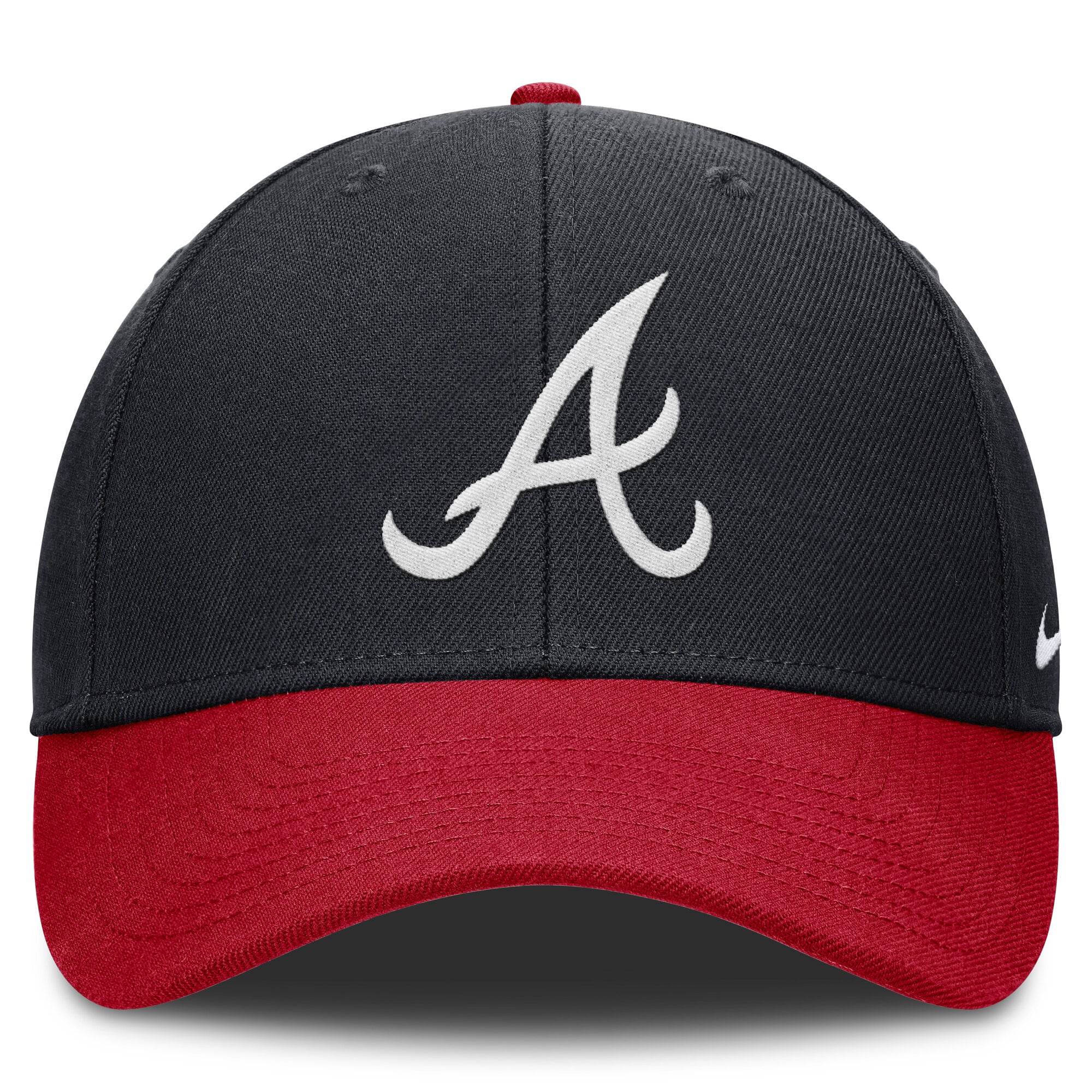 Casquette ajustable Nike Atlanta Braves Dri-FIT Club bleu marine/rouge pour homme