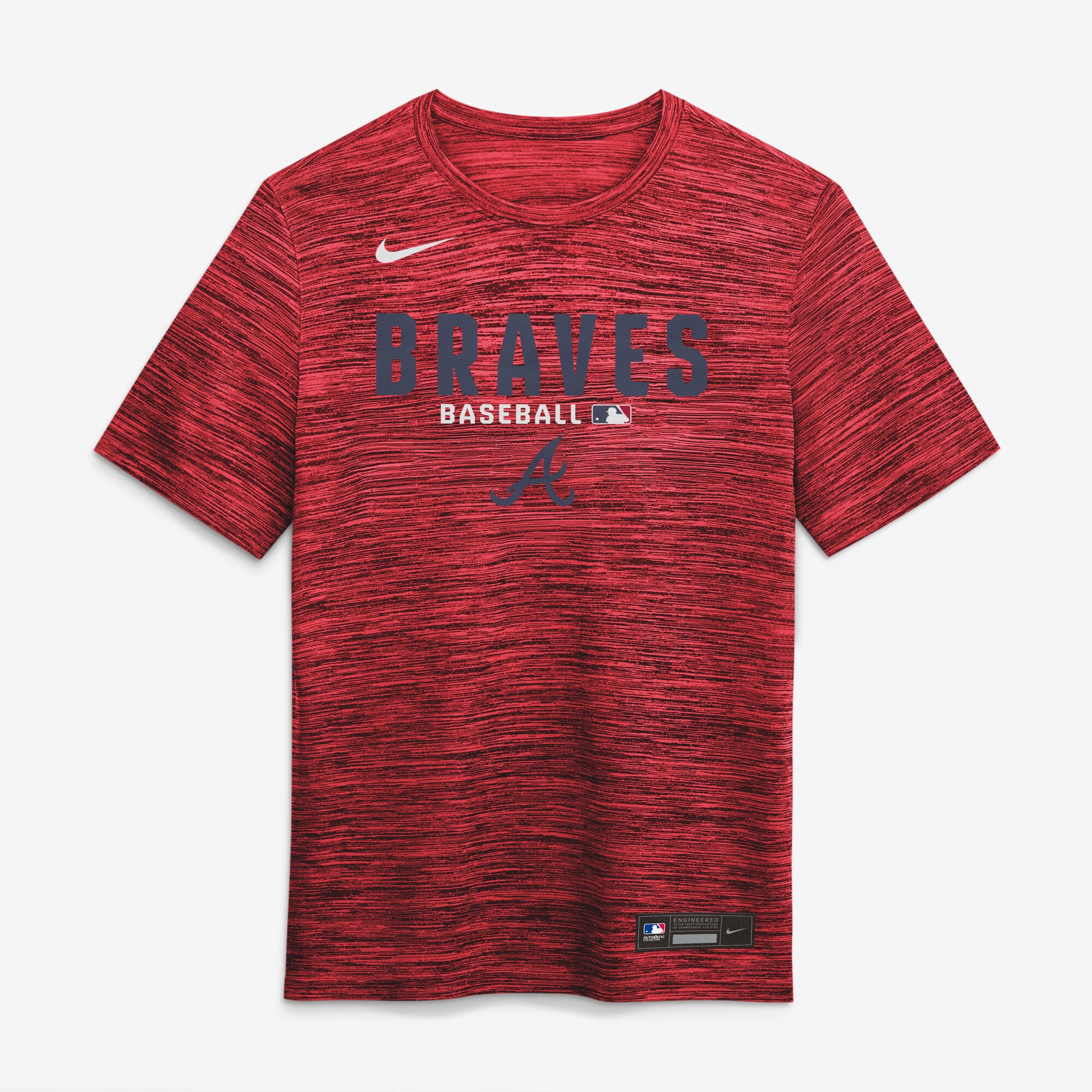 Men's Nike White Atlanta Braves Authentic Collection Velocity Dri-FIT T-Shirt