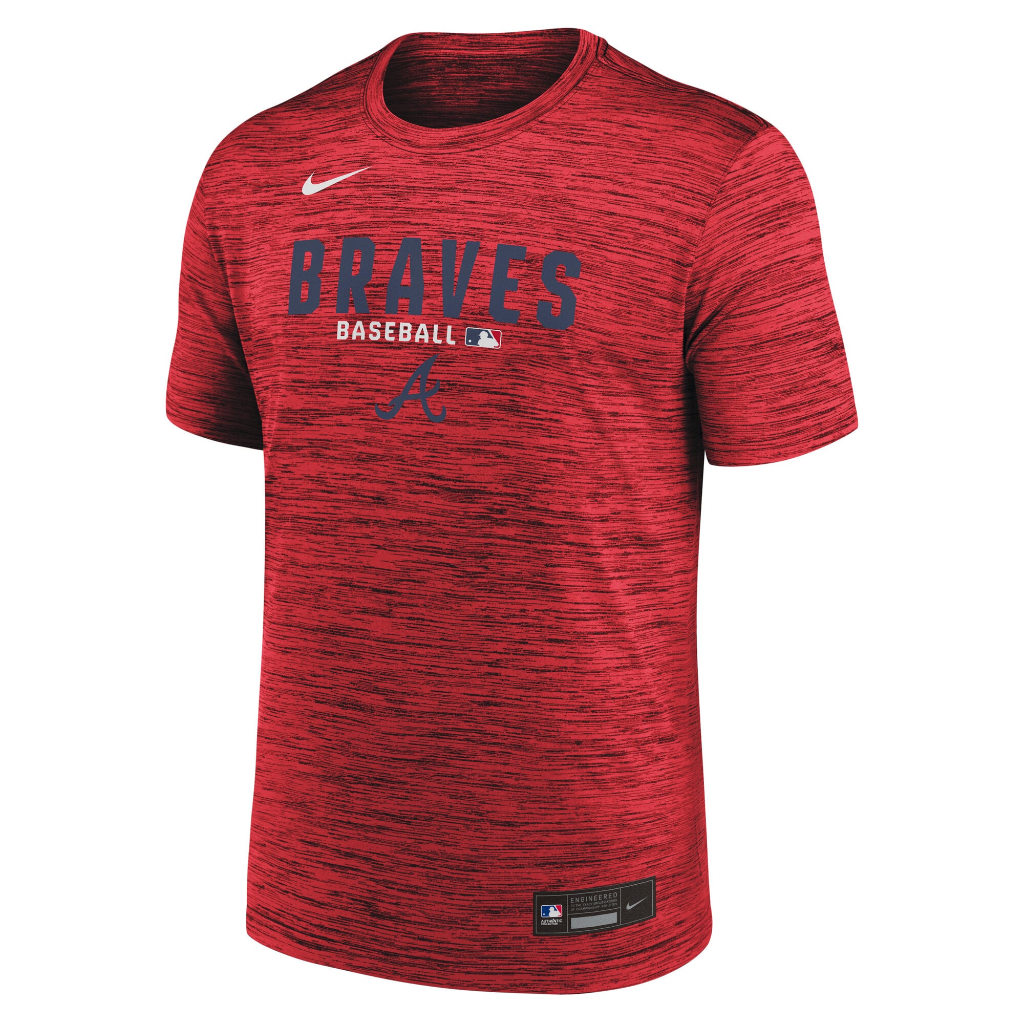 Men's Nike White Atlanta Braves Authentic Collection Velocity Dri-FIT T-Shirt