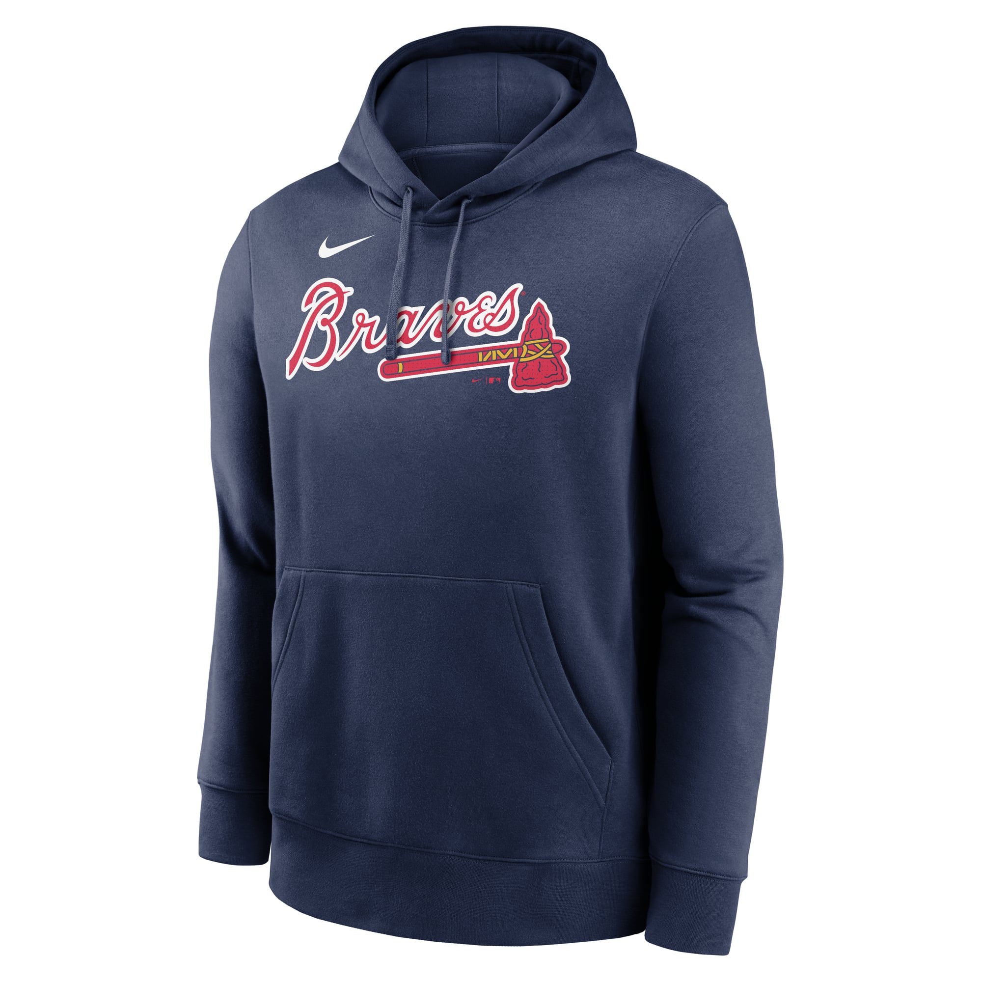 Men's Nike Ronald Acuña Jr. Navy Atlanta Braves Player Name & Number Club Pullover Hoodie