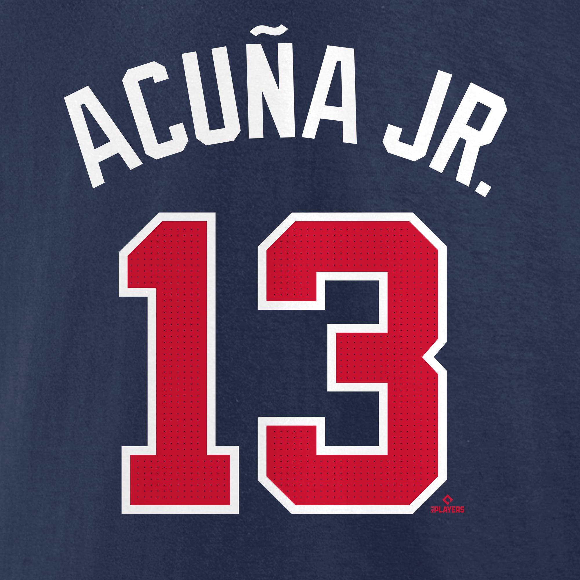 Men's Nike Ronald Acuña Jr. Navy Atlanta Braves Player Name & Number Club Pullover Hoodie