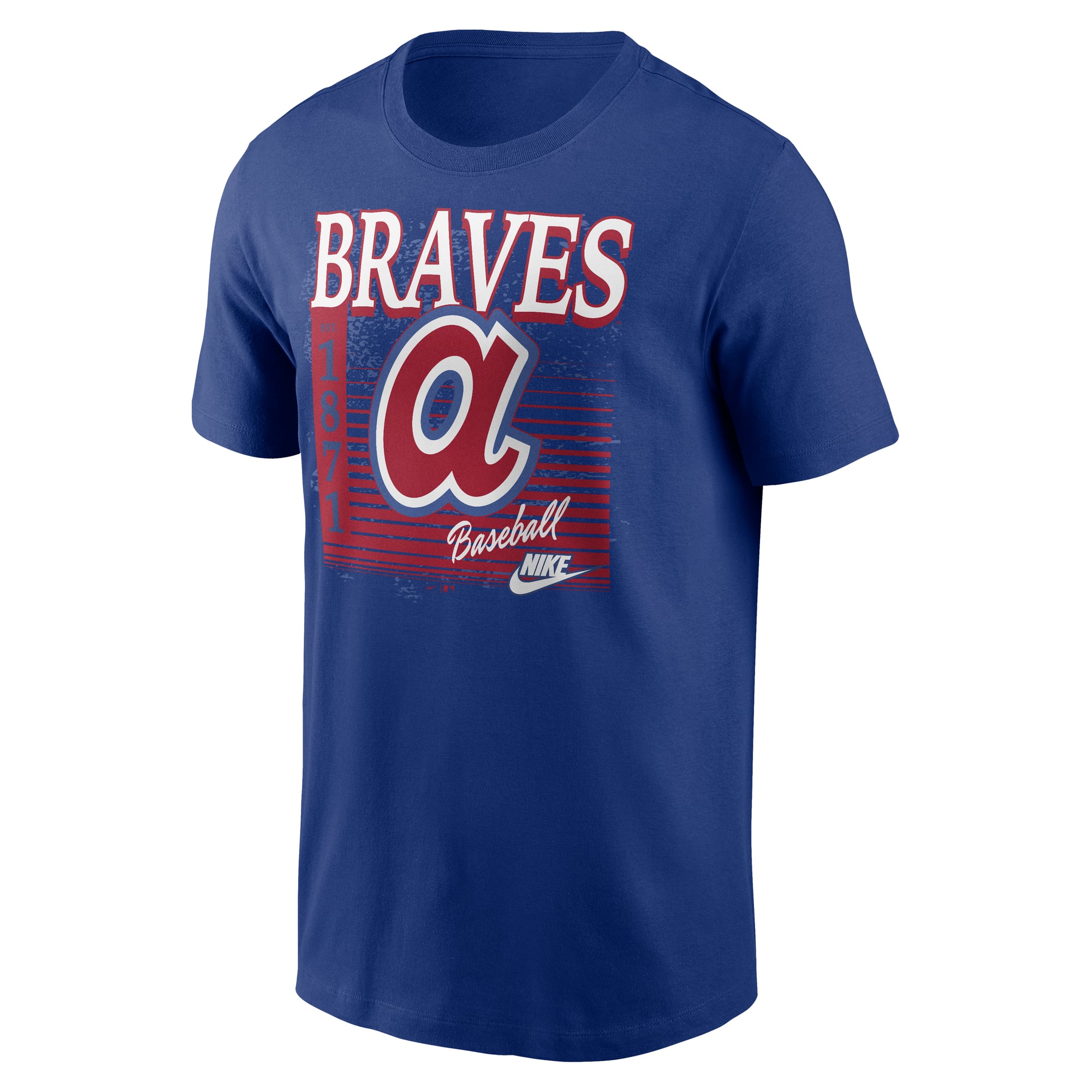 Men's Nike Royal Atlanta Braves Cooperstown Logo T-Shirt