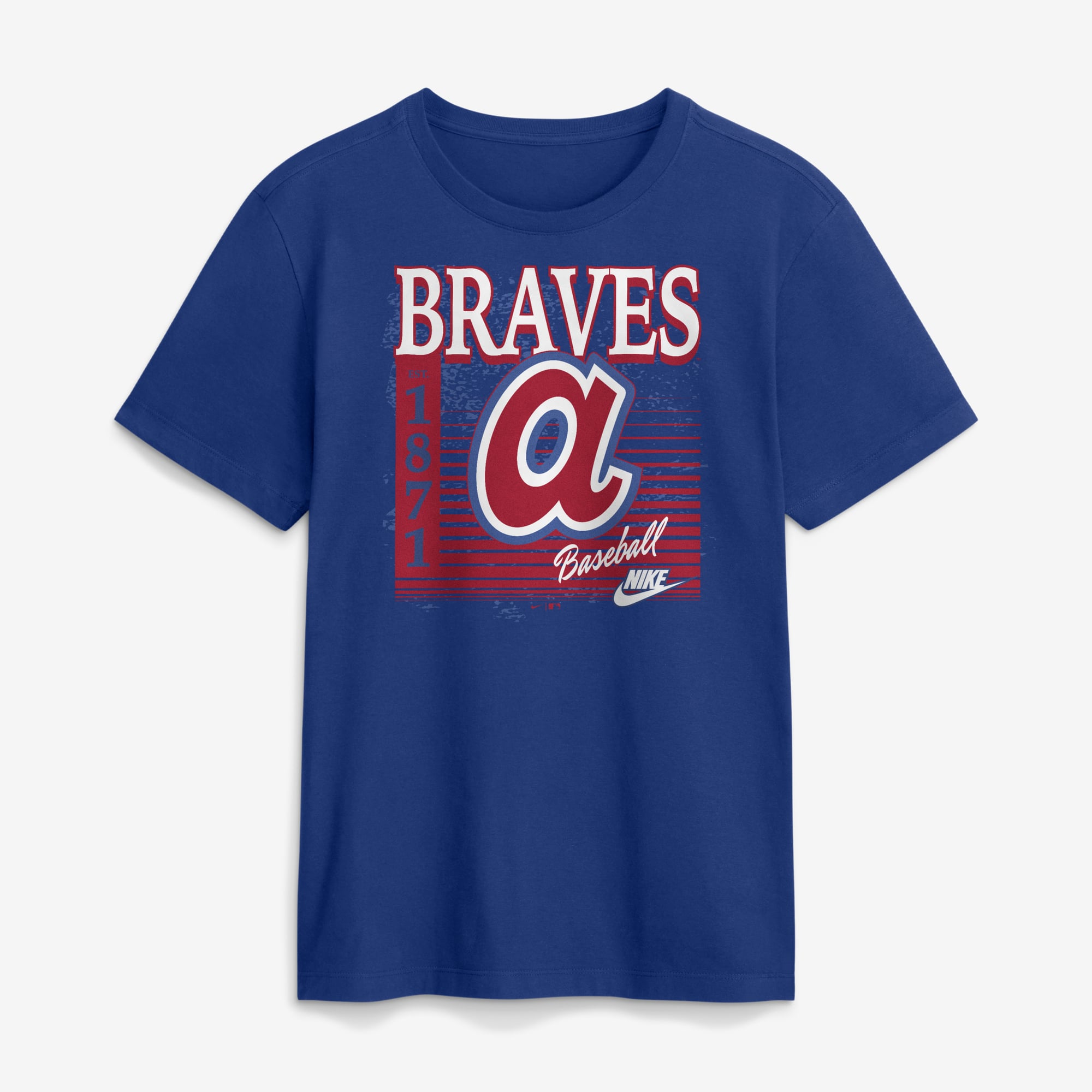 Men's Nike Royal Atlanta Braves Cooperstown Logo T-Shirt