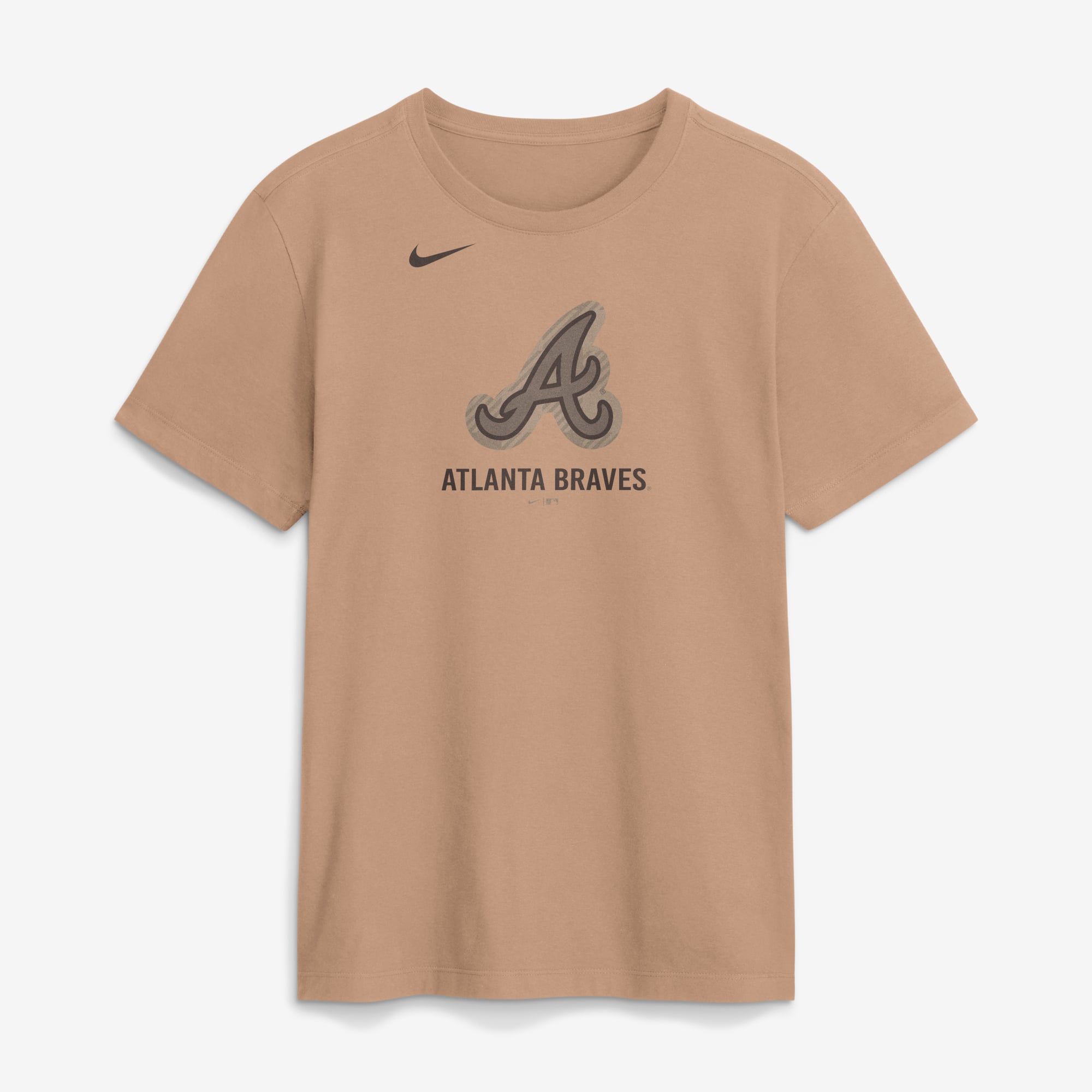 T-shirt en coton Nike beige Atlanta Braves pour homme