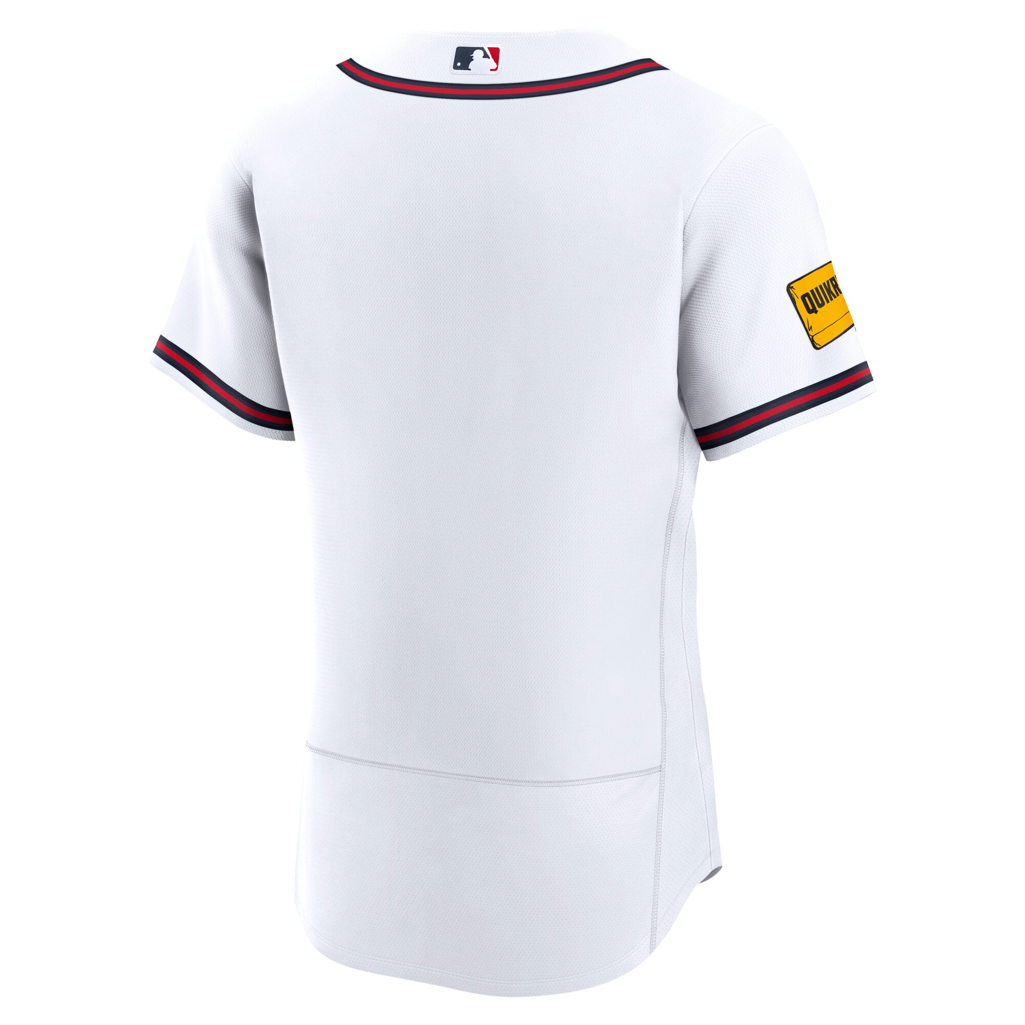 Men's Nike White Atlanta Braves Home Sponsor Patch Authentic Jersey