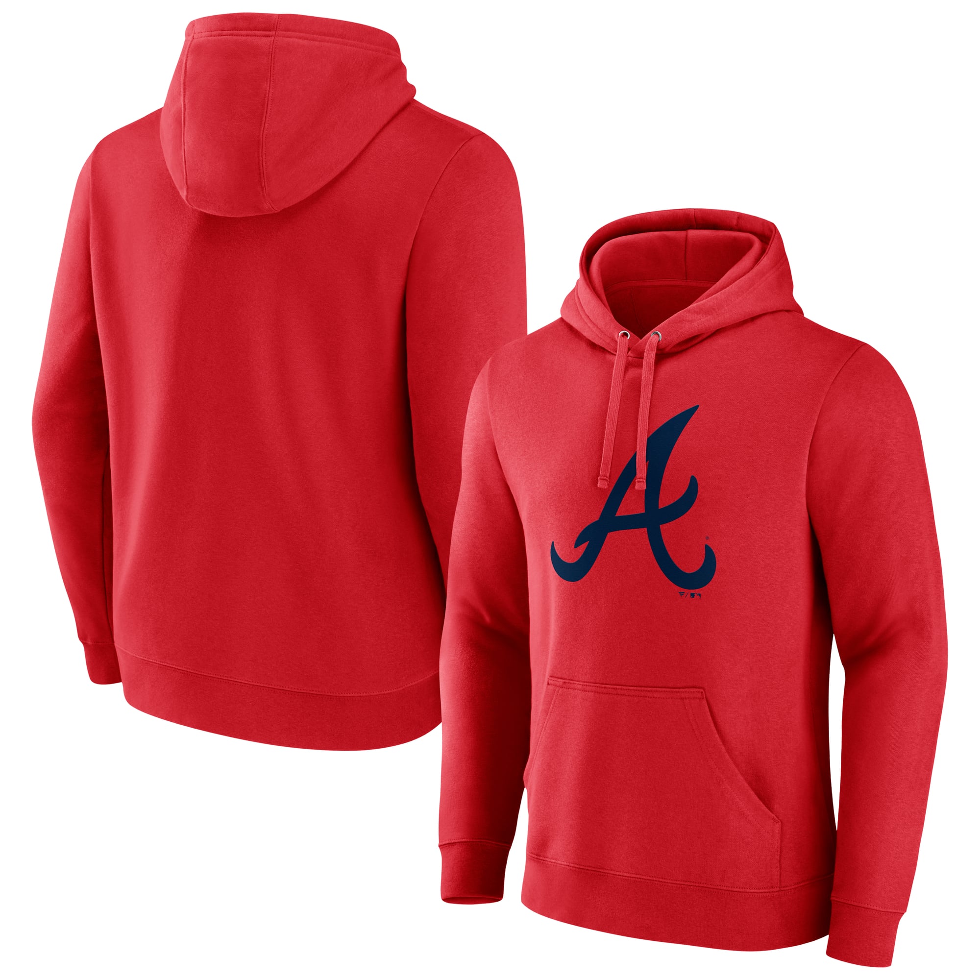 Men's Red Atlanta Braves Official Logo Hoodie