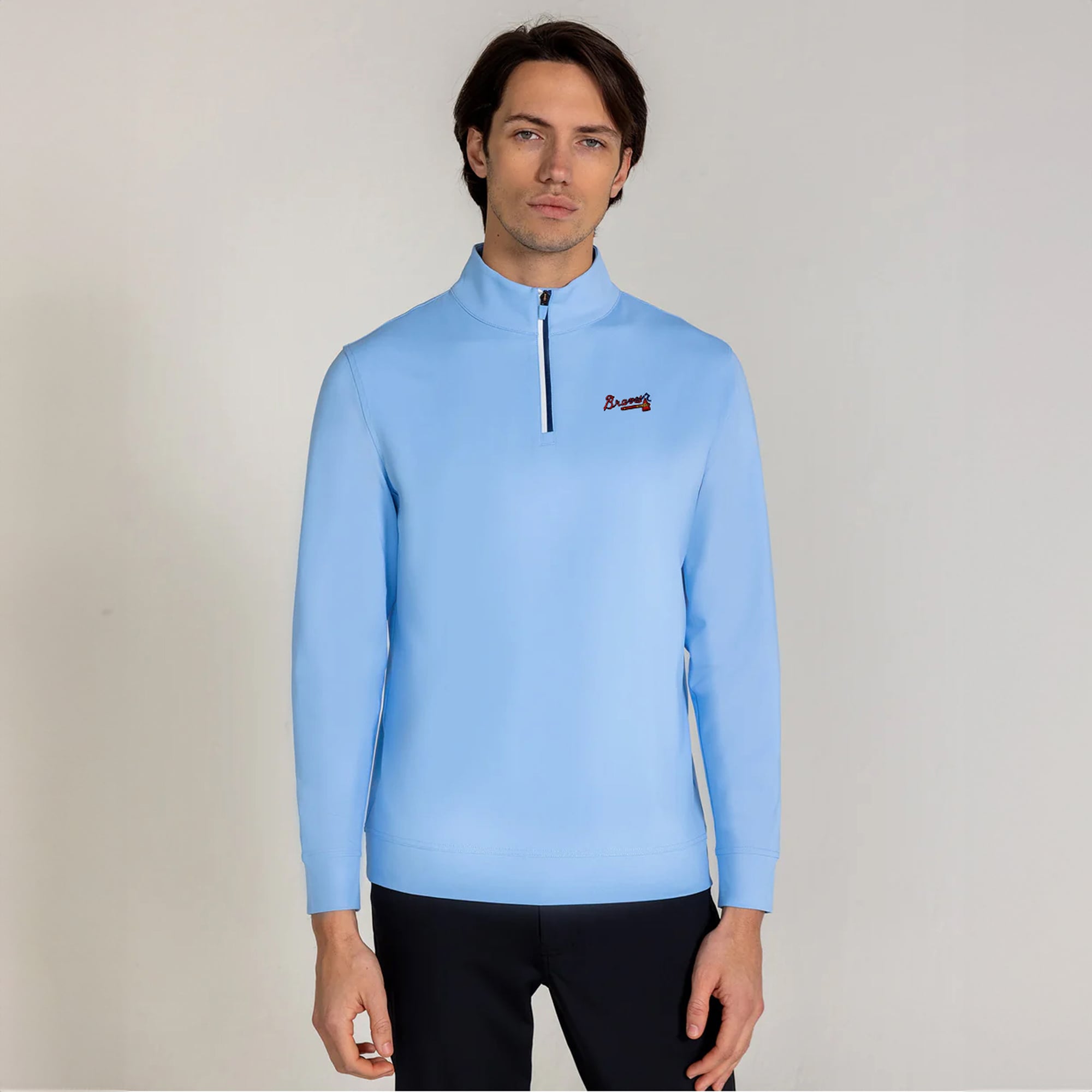 Veste zippée Redvanly bleu clair Atlanta Braves Wilder pour homme