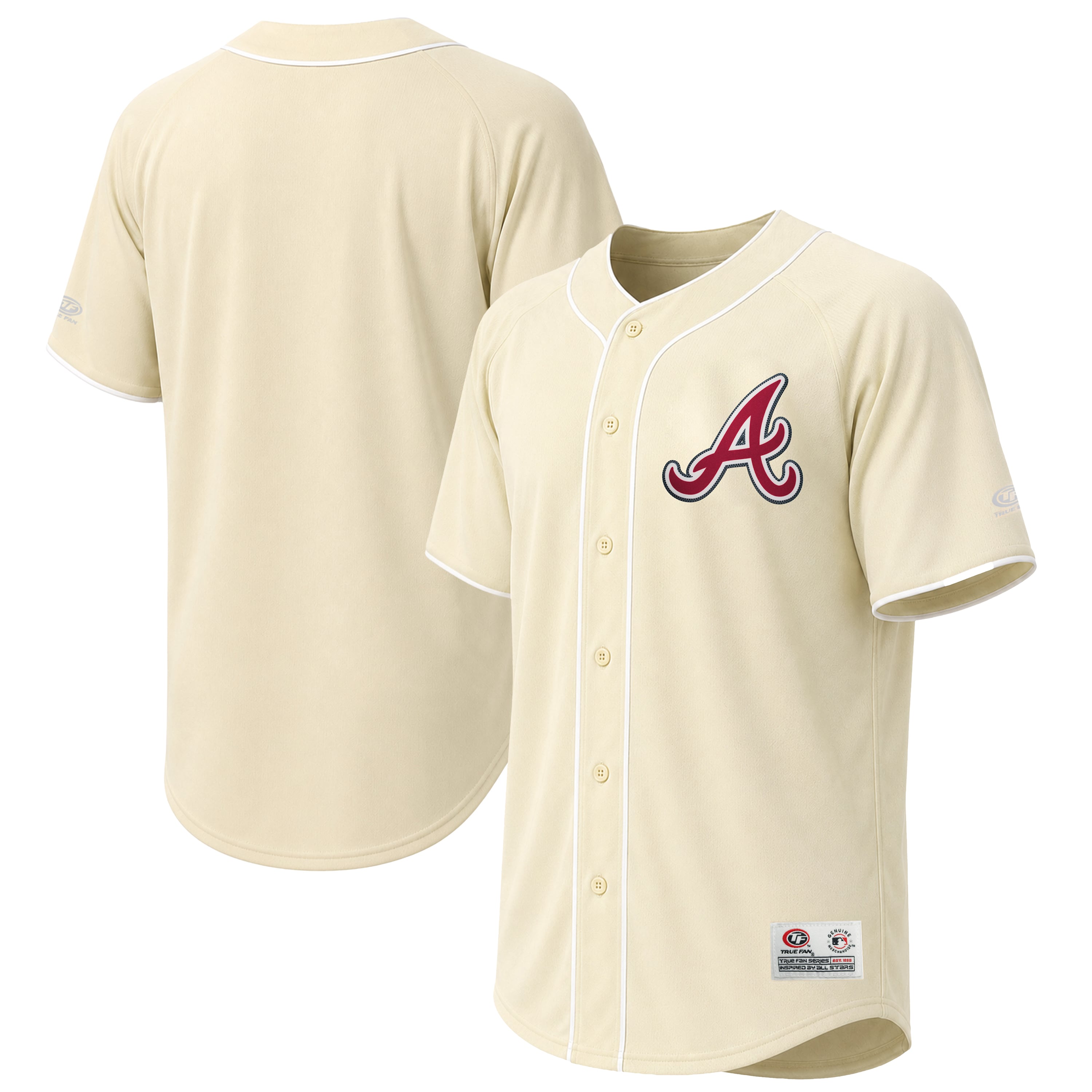 Maillot de mode Atlanta Braves crème Stitches pour homme
