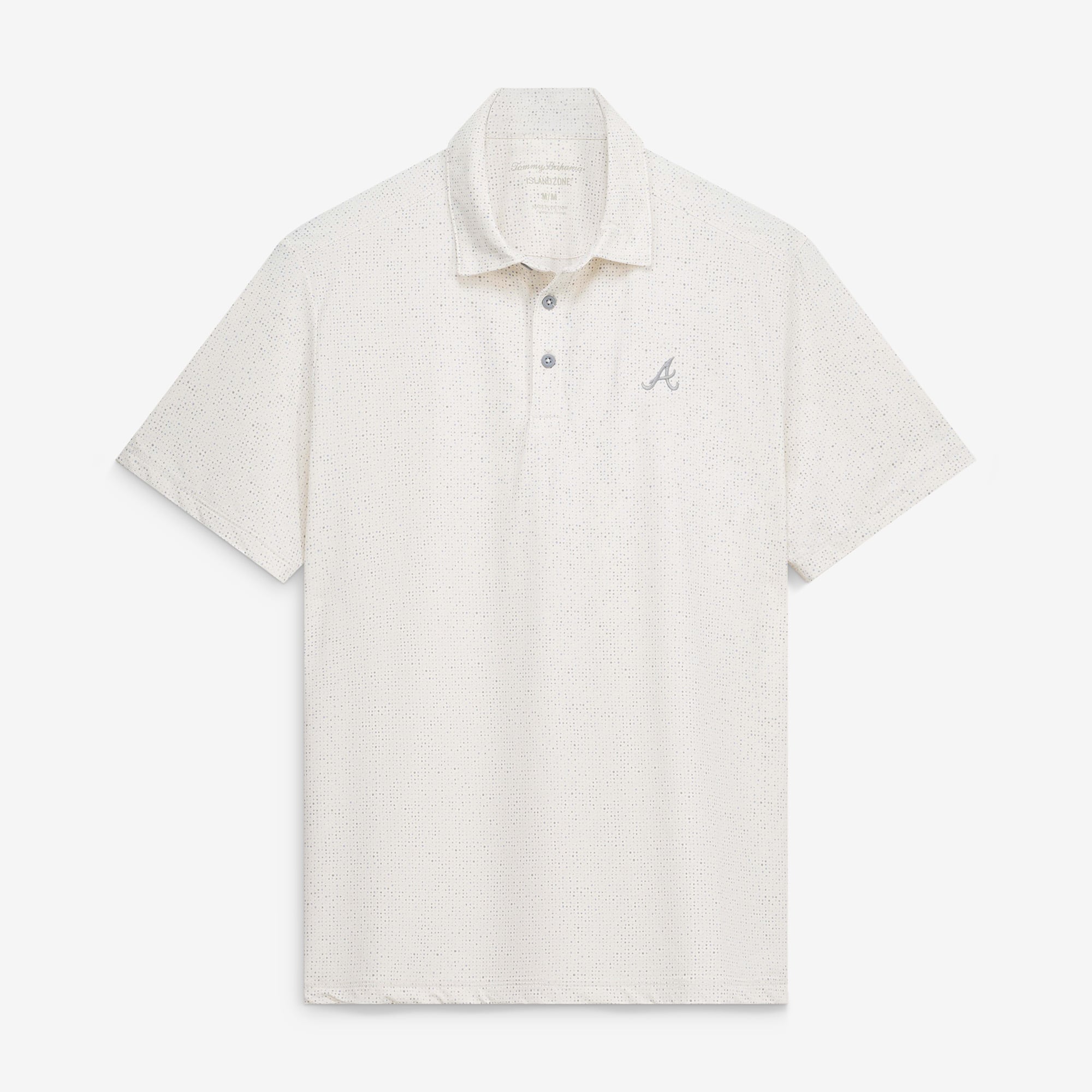 Men's Tommy Bahama  White Atlanta Braves Palm Dunes IslandZone Polo