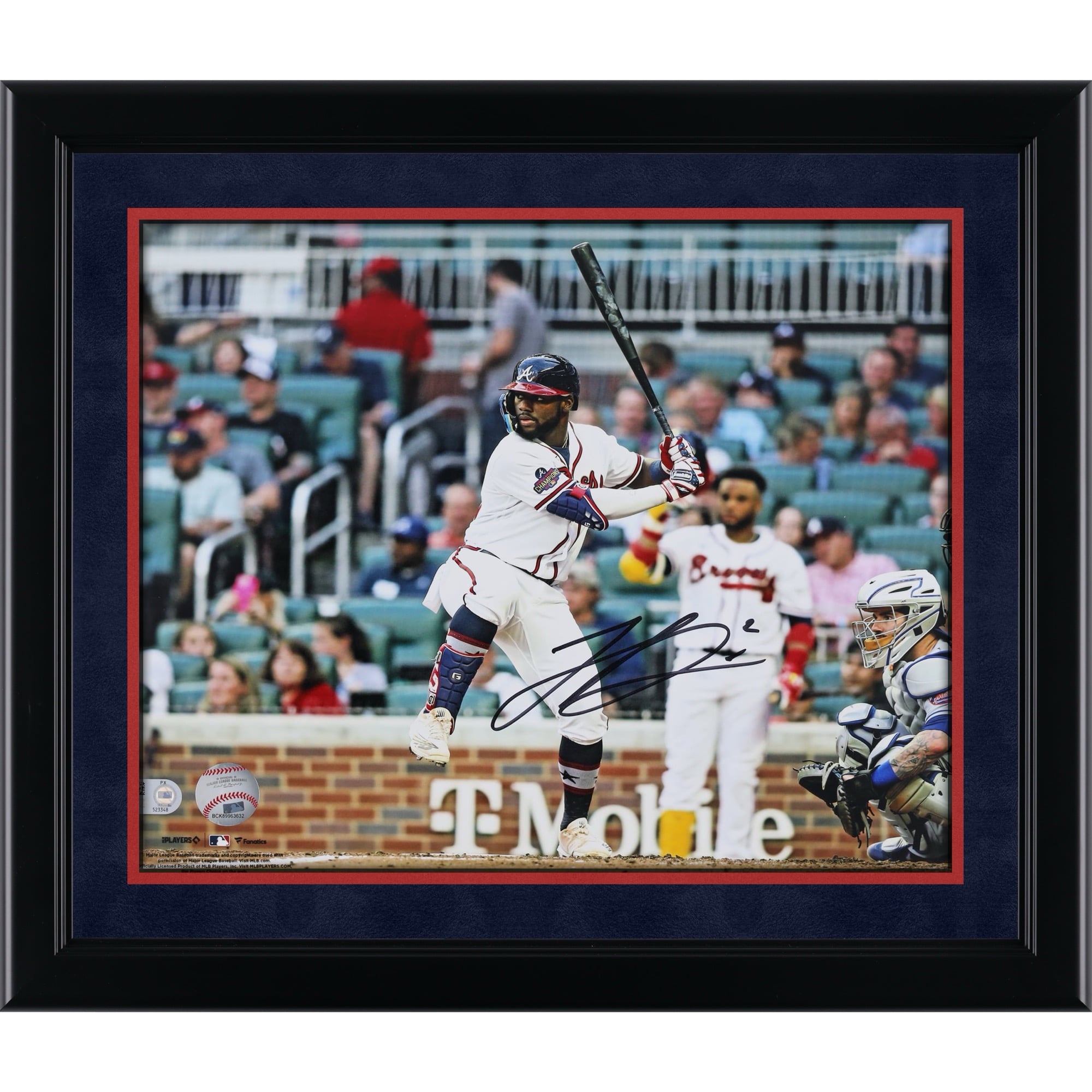 Photographie autographiée de Michael Harris II, représentant les Braves d'Atlanta, 11" x 14"
