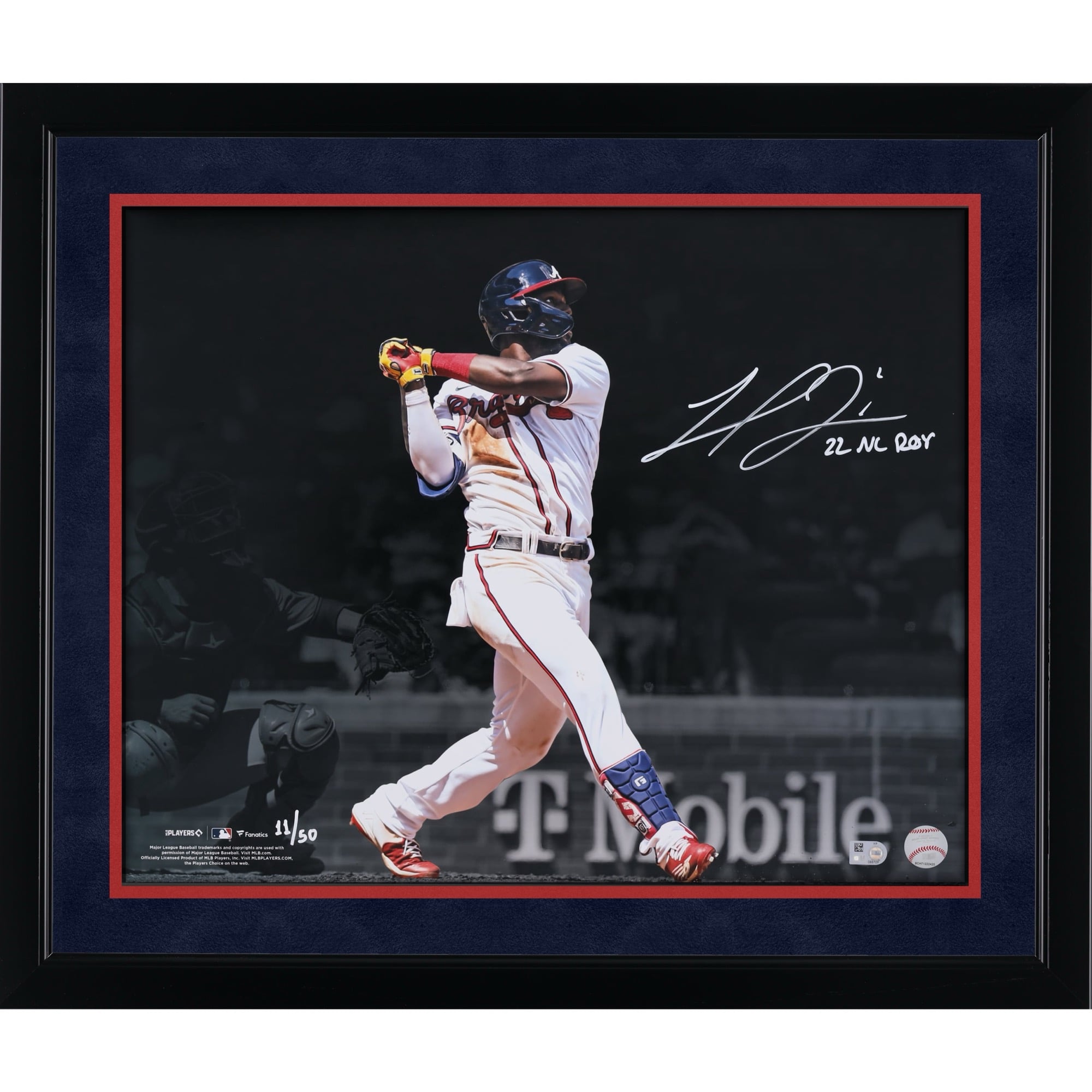 Photo dédicacée de Michael Harris II (Atlanta Braves) - Format 40,6 x 50,8 cm (16 x 20 pouces) - Édition limitée à 50 exemplaires