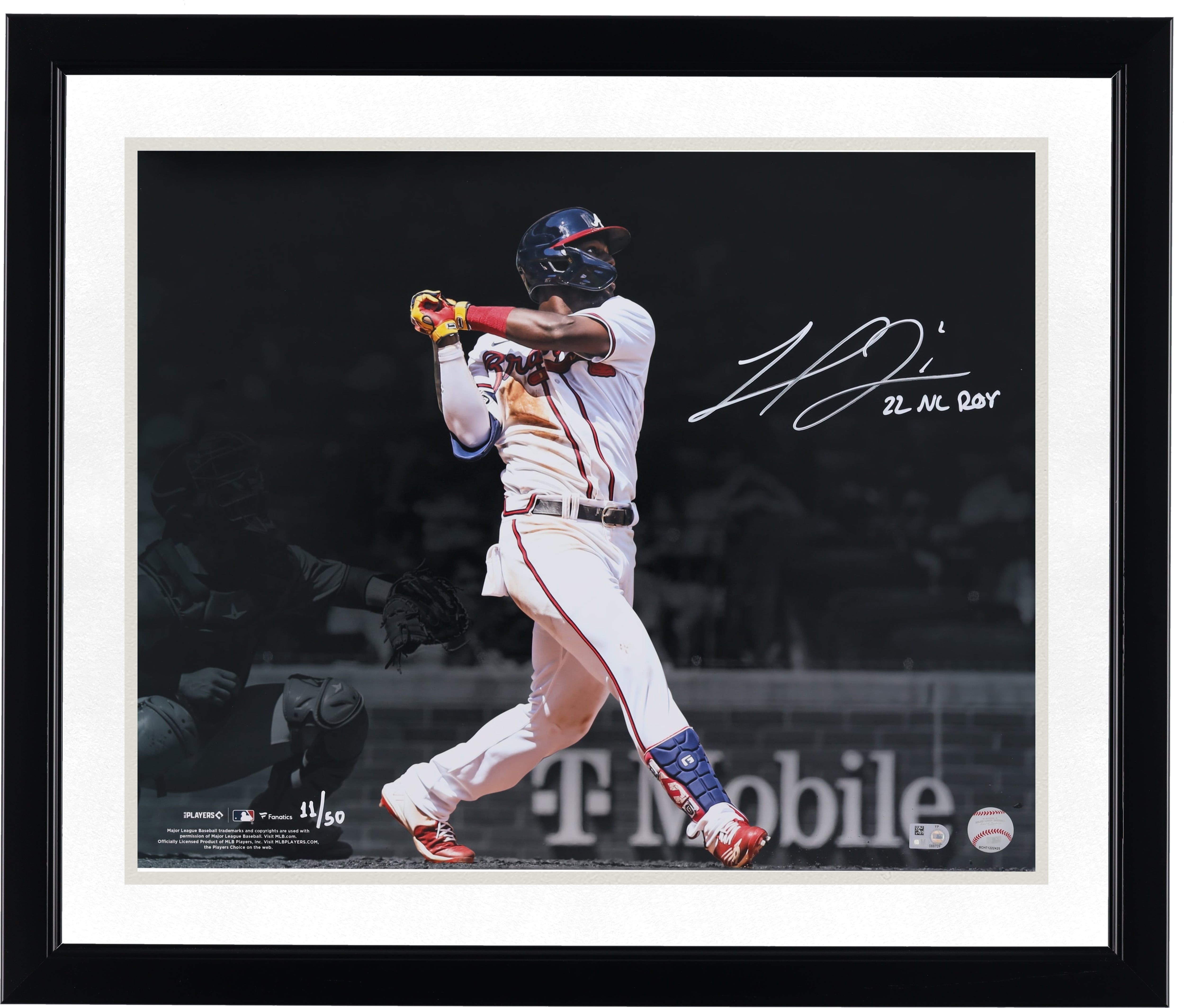 Michael Harris II Atlanta Braves Autographed 16" x 20" Hitting Spotlight Photograph with "22 NL ROY" Inscription - Limited Edition of 50