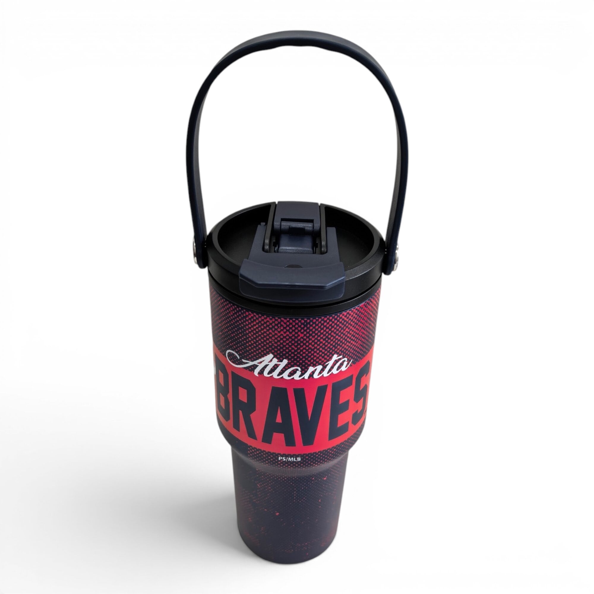 Pegasus Atlanta Braves 24oz. Speckled Gradient Stainless Steel Dual Top Water Bottle