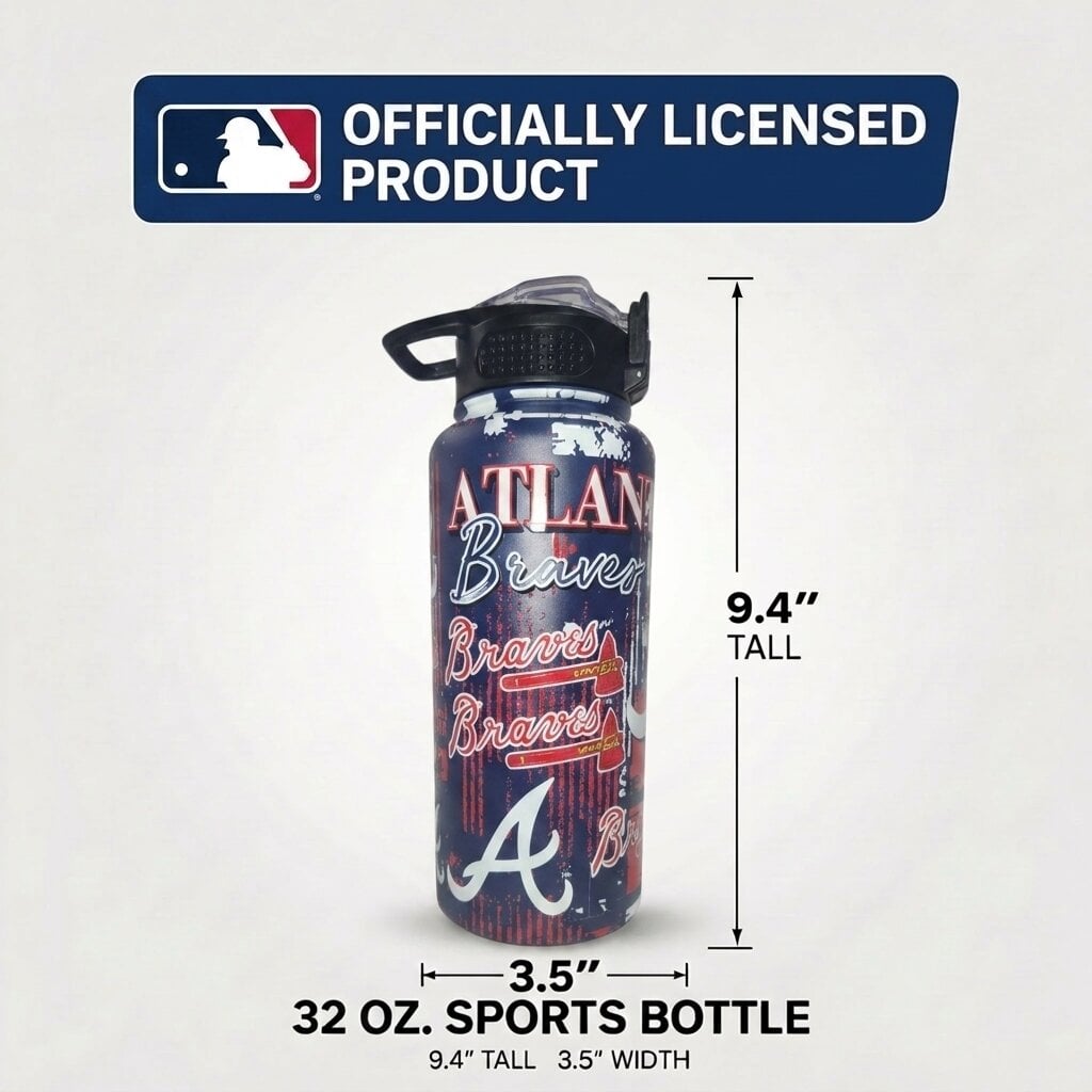 Gourde Pegasus Atlanta Braves 32 oz Home Field Mashup en acier inoxydable ProPress